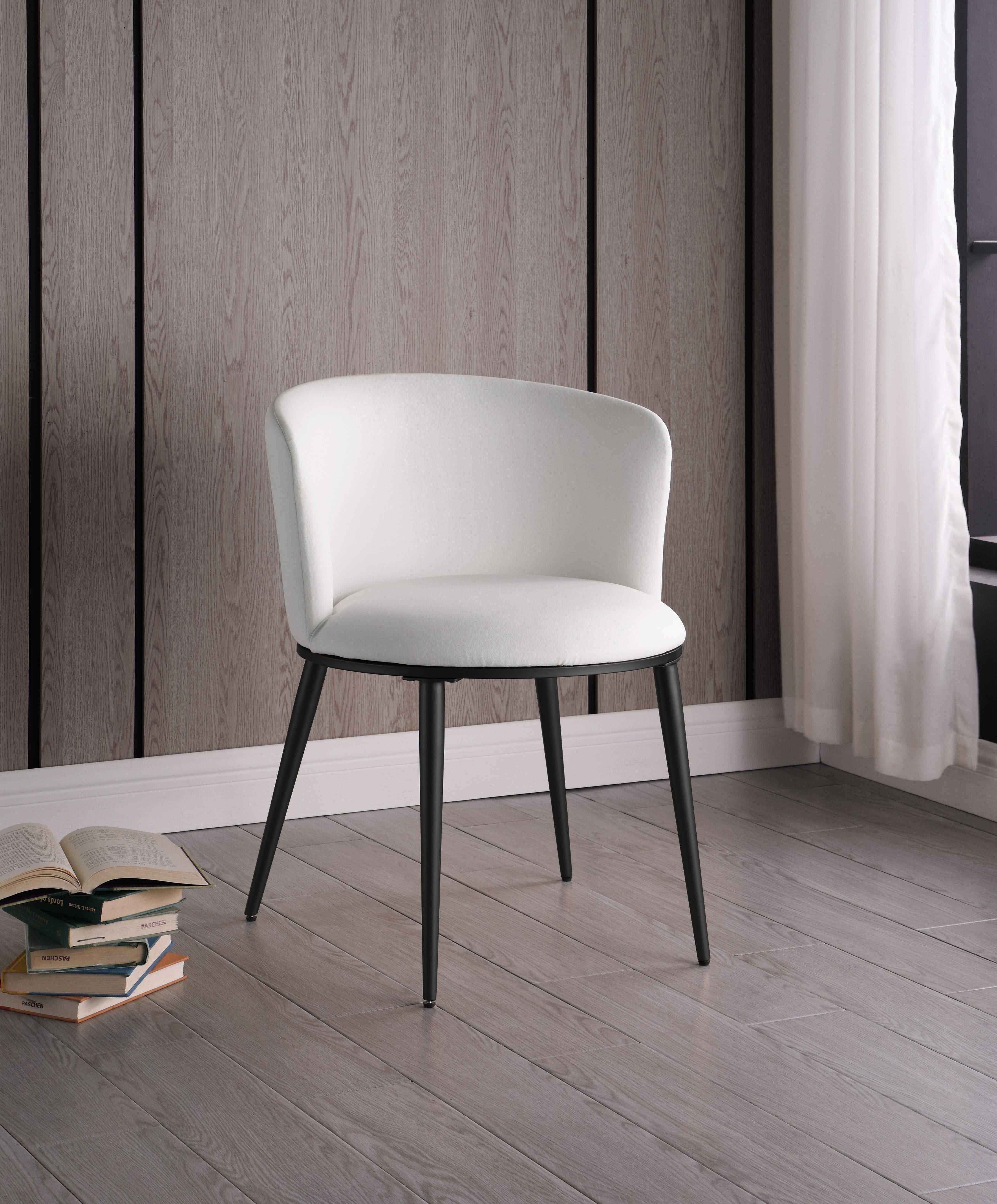 Skylar White Faux Leather Dining Chair - Luxury Home Furniture (MI)