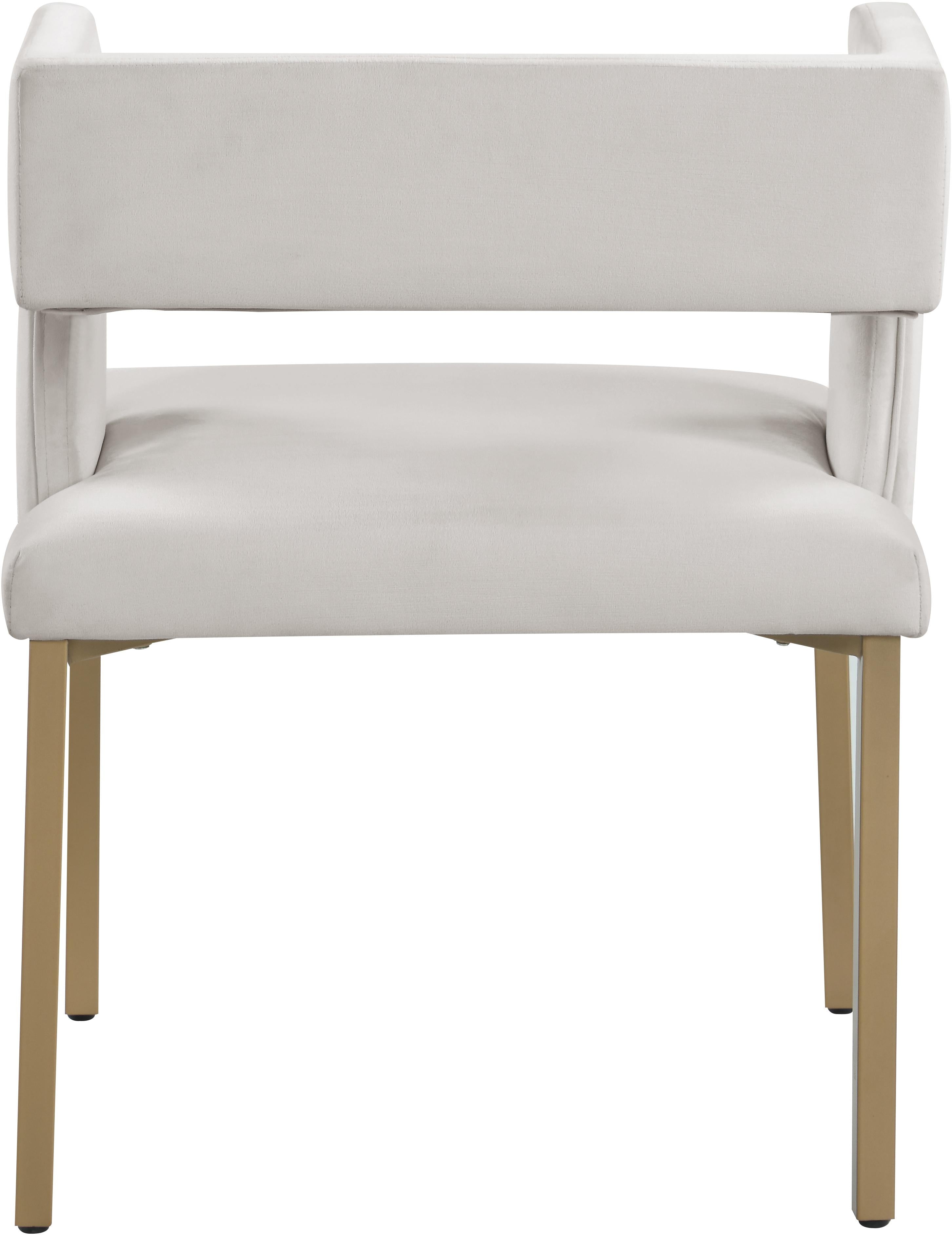 Caleb Cream Velvet Dining Chair - Luxury Home Furniture (MI)