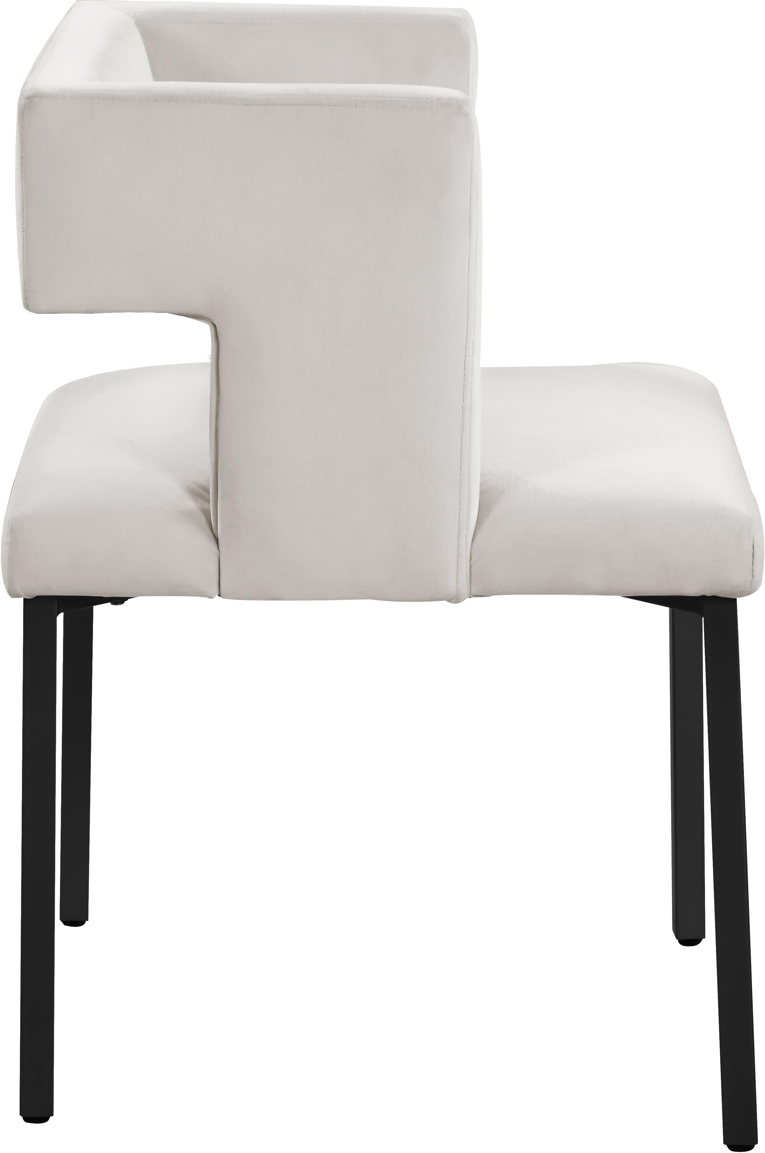 Caleb Cream Velvet Dining Chair - Luxury Home Furniture (MI)