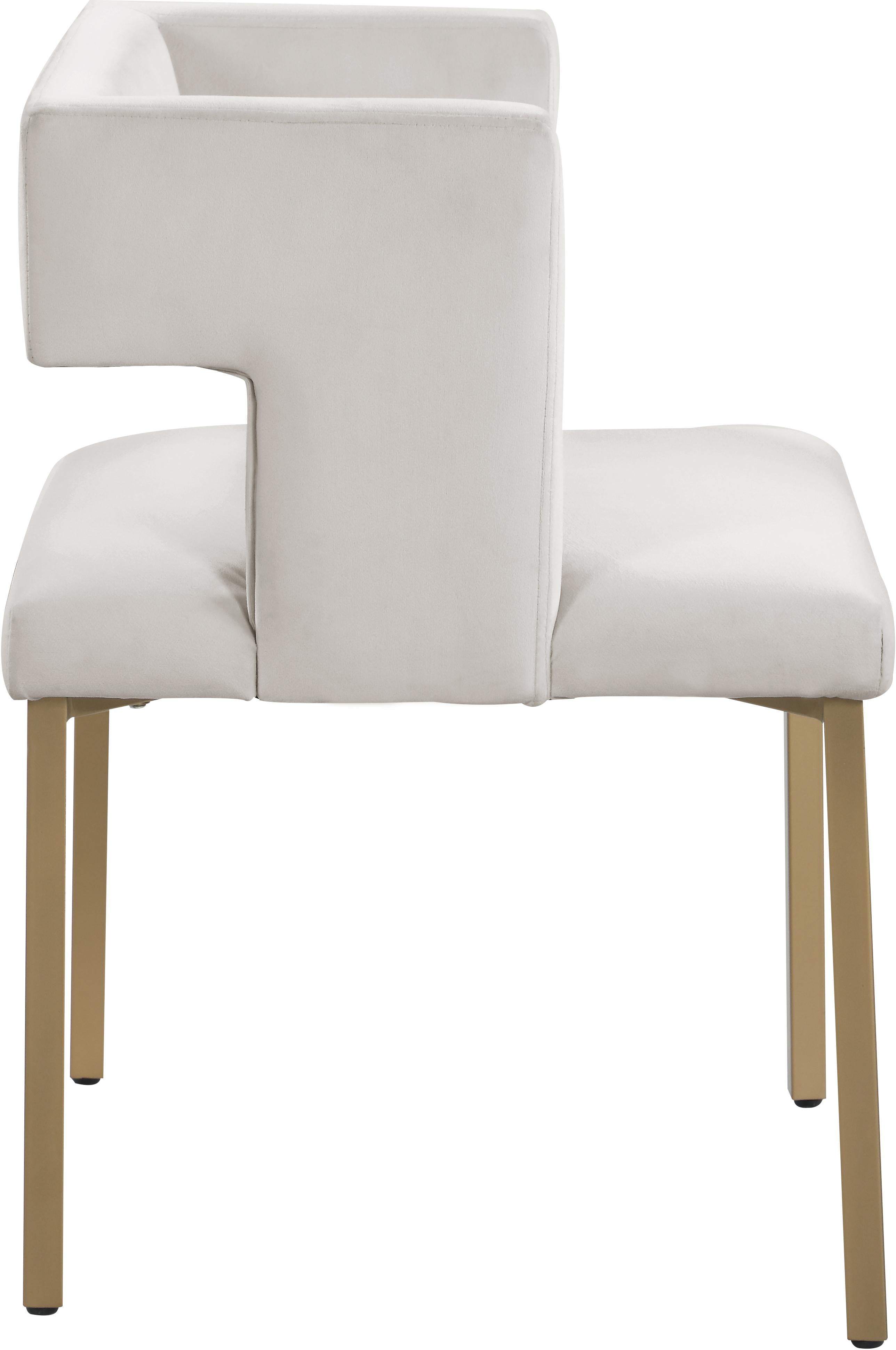 Caleb Cream Velvet Dining Chair - Luxury Home Furniture (MI)