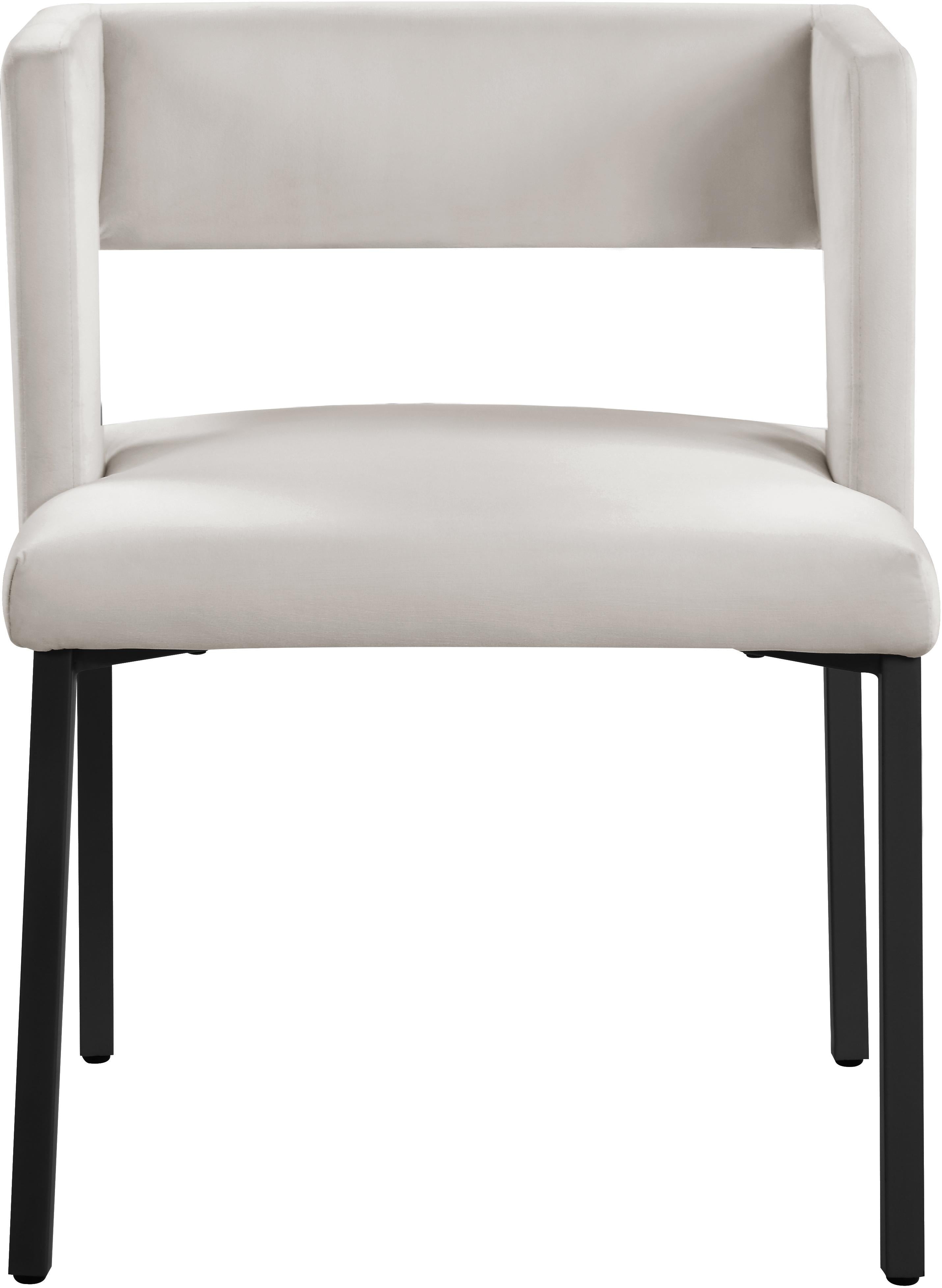 Caleb Cream Velvet Dining Chair - Luxury Home Furniture (MI)