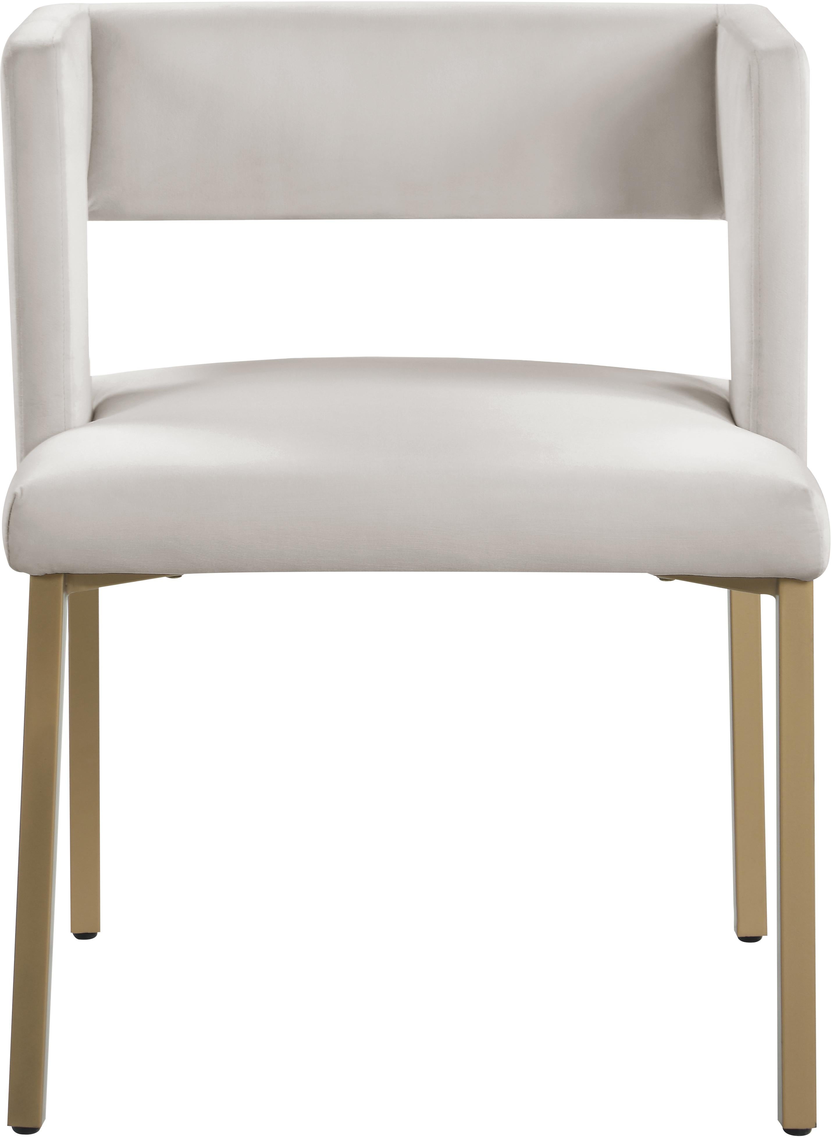 Caleb Cream Velvet Dining Chair - Luxury Home Furniture (MI)