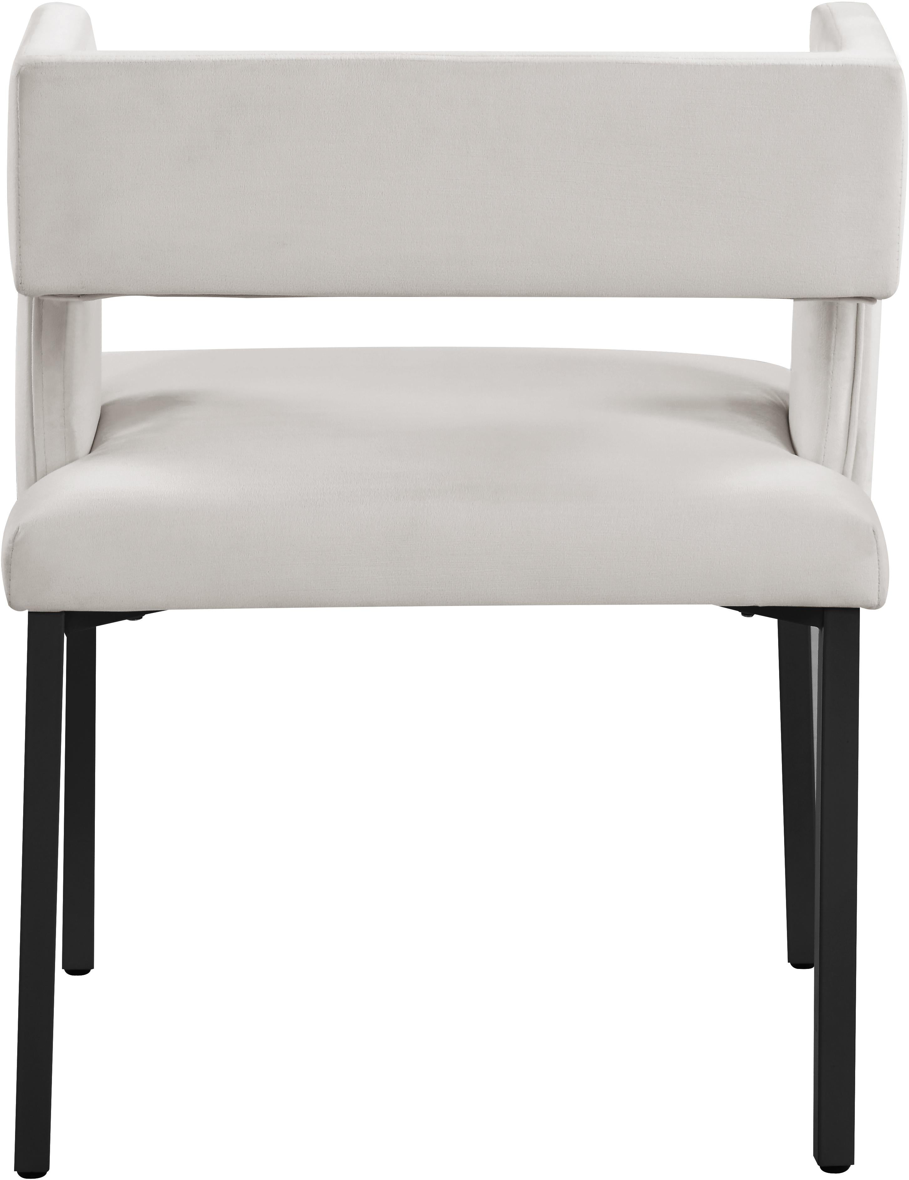 Caleb Cream Velvet Dining Chair - Luxury Home Furniture (MI)