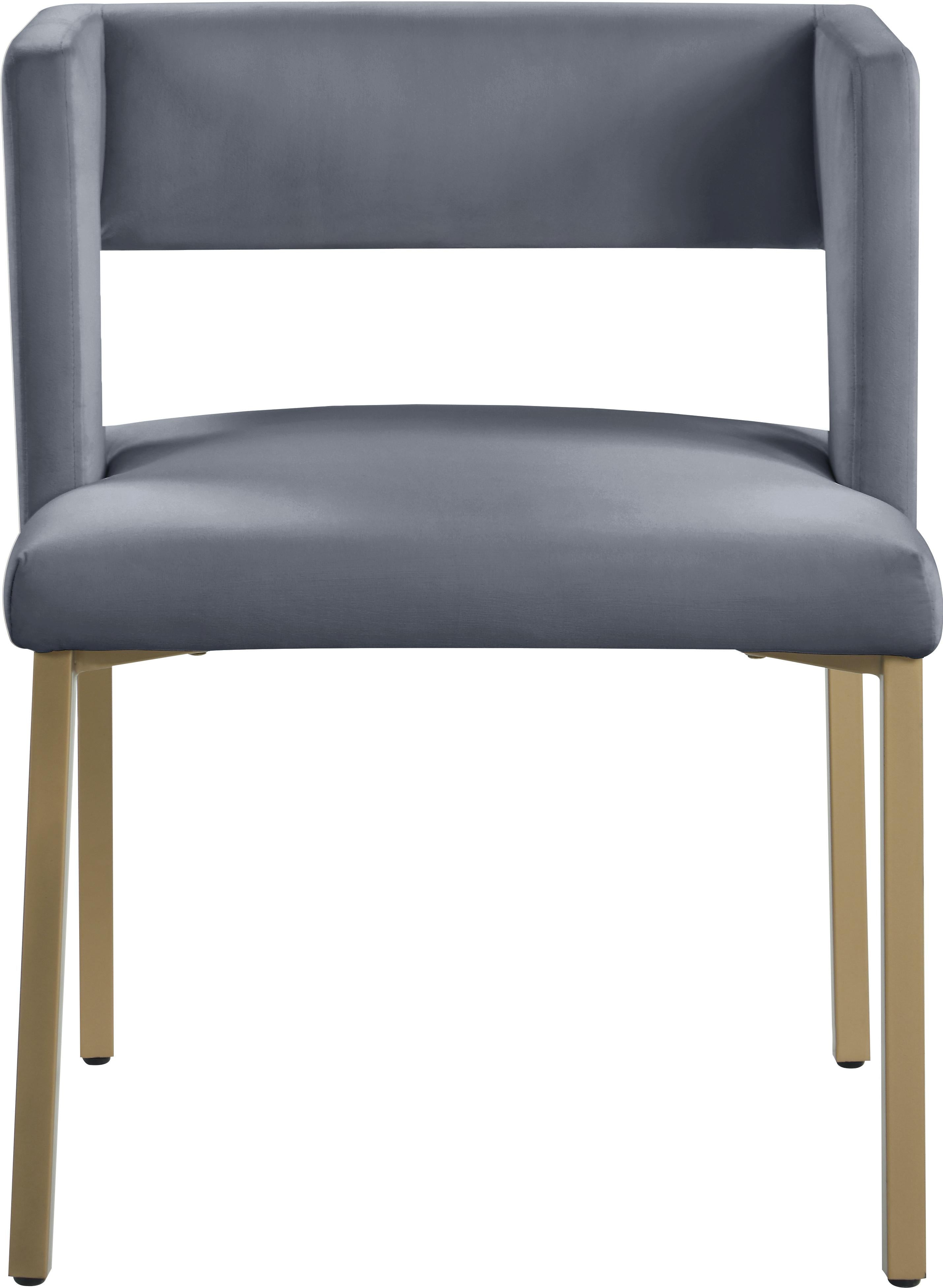 Caleb Grey Velvet Dining Chair - Luxury Home Furniture (MI)