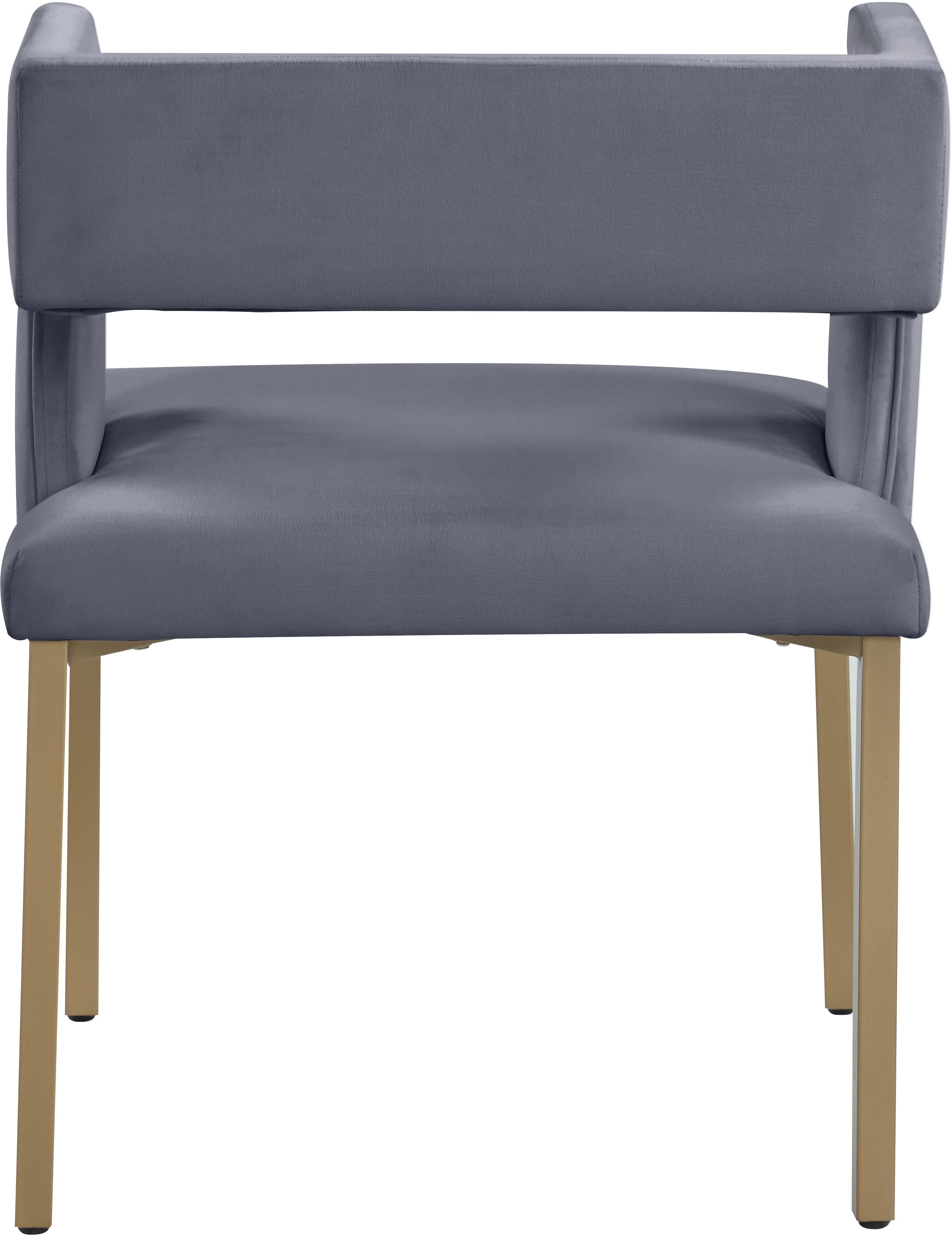 Caleb Grey Velvet Dining Chair - Luxury Home Furniture (MI)