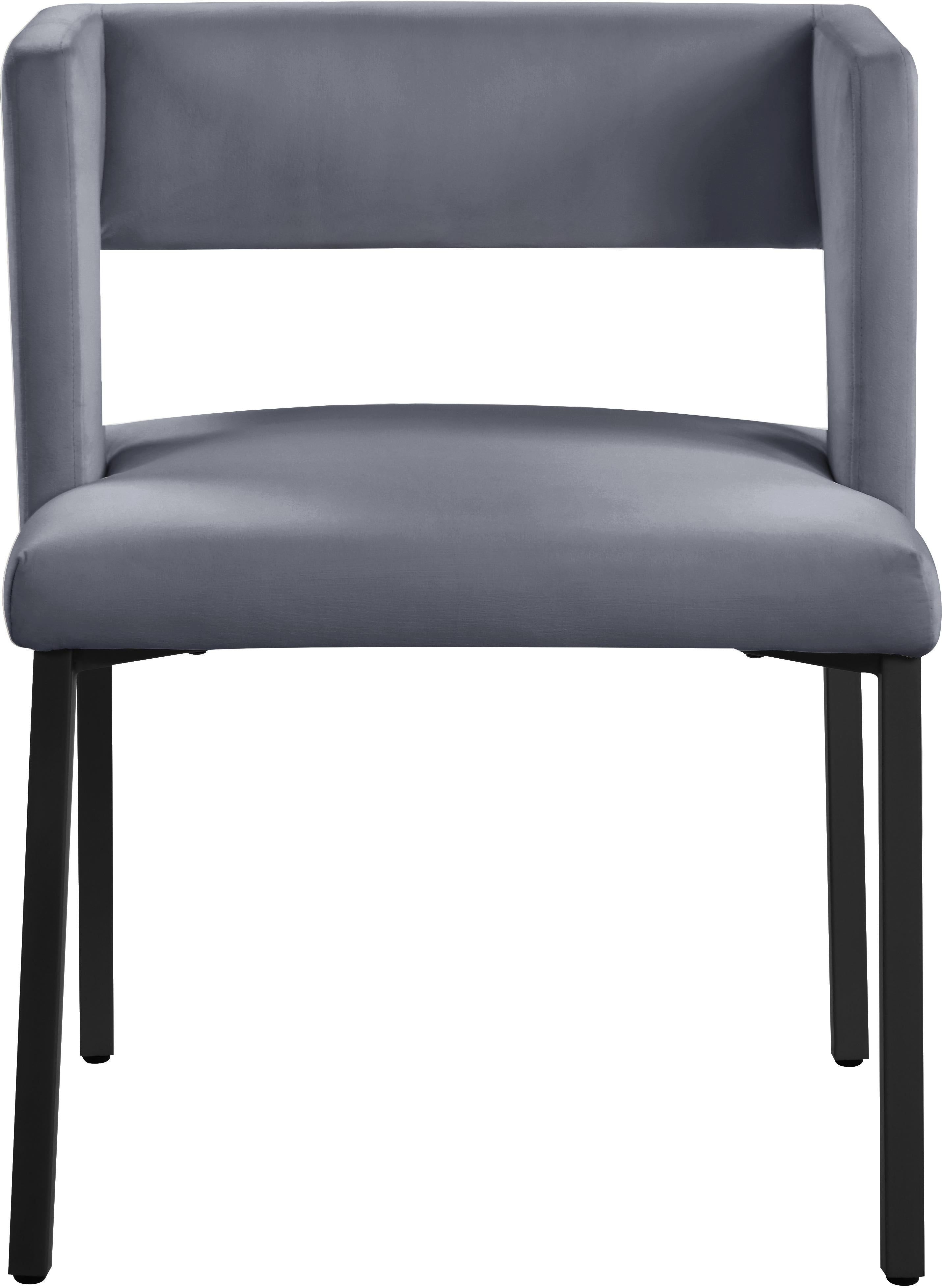 Caleb Grey Velvet Dining Chair - Luxury Home Furniture (MI)