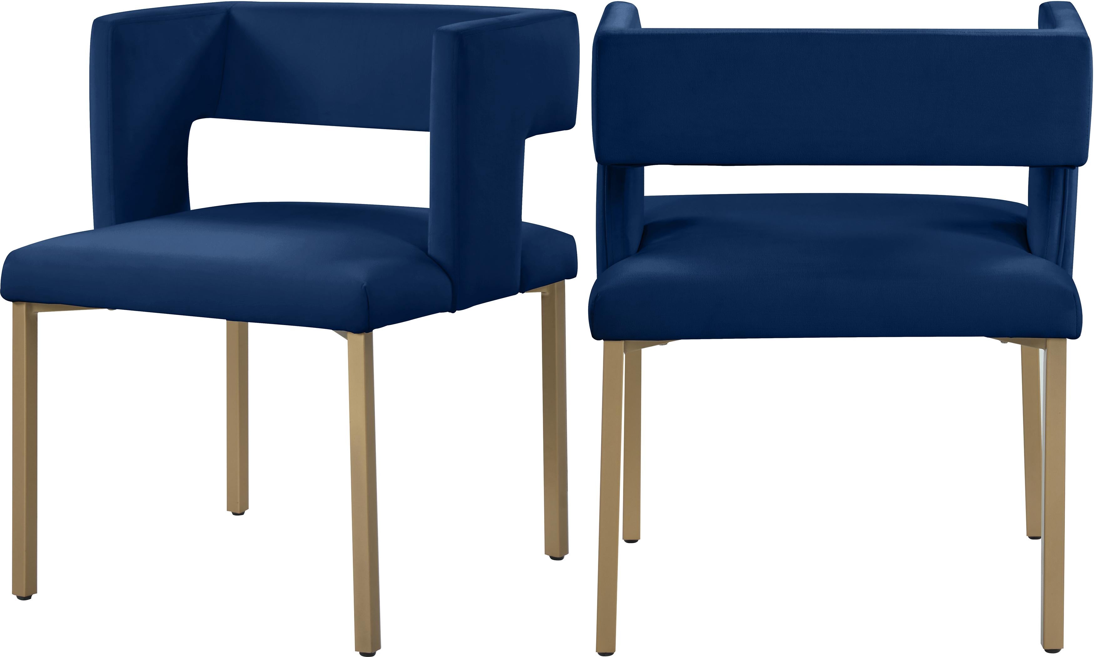 Caleb Navy Velvet Dining Chair - Luxury Home Furniture (MI)