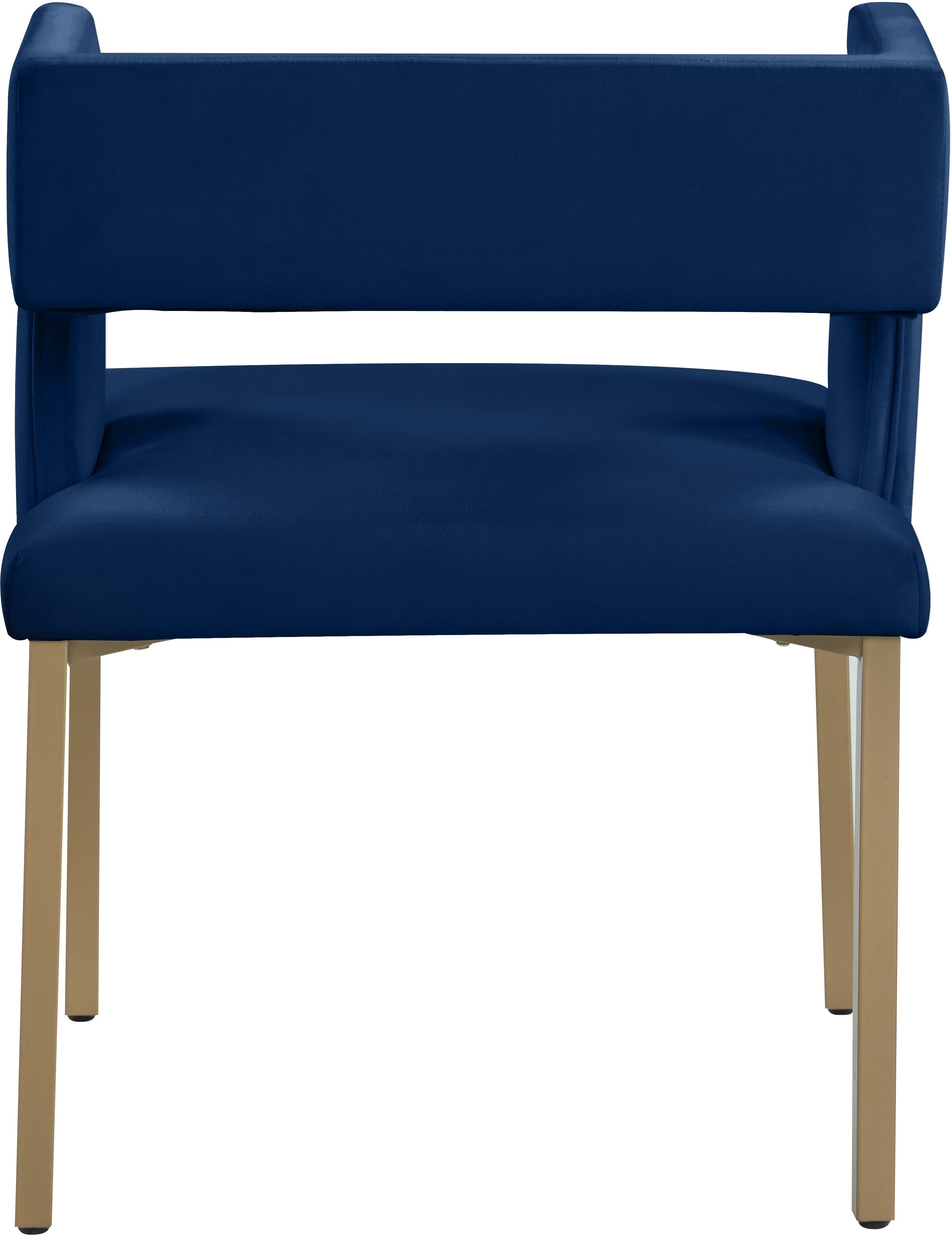 Caleb Navy Velvet Dining Chair - Luxury Home Furniture (MI)