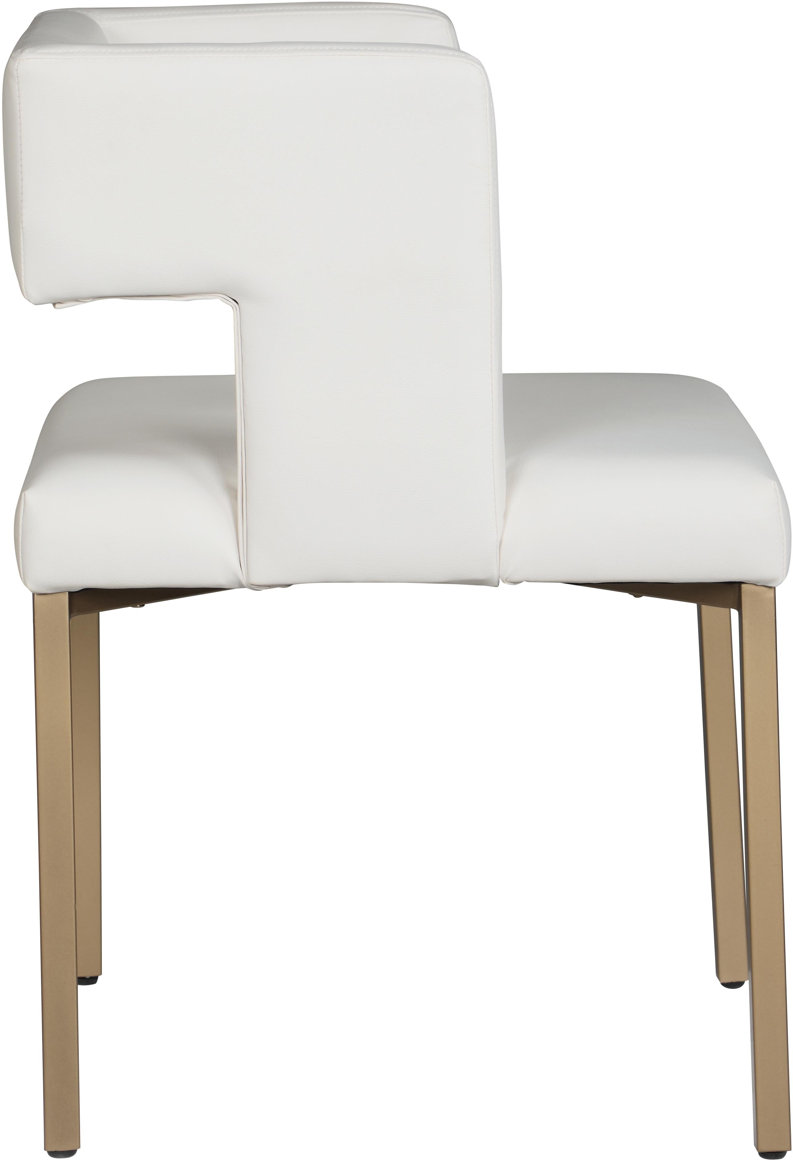 Caleb White Faux Leather Dining Chair - Luxury Home Furniture (MI)