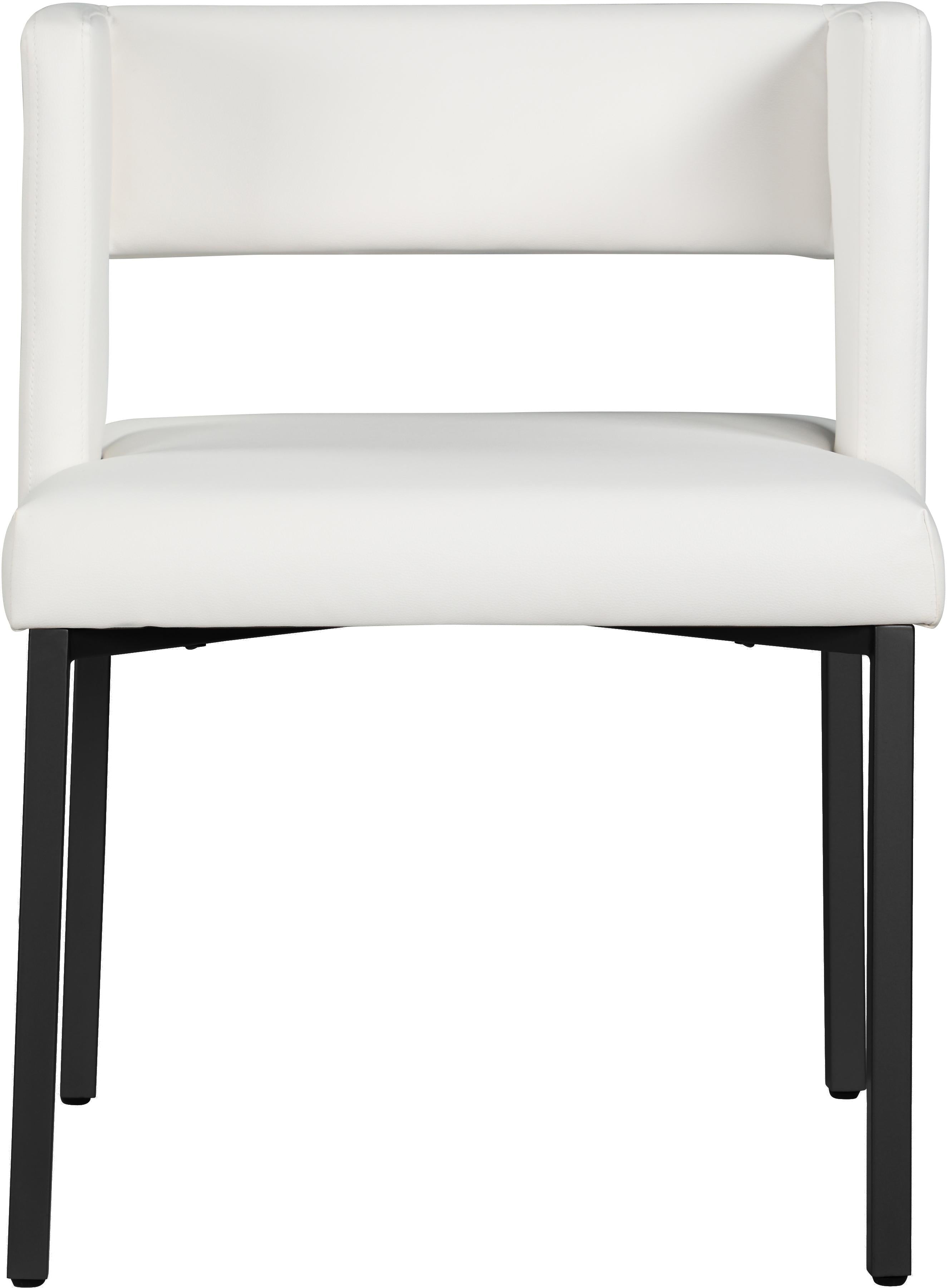 Caleb White Faux Leather Dining Chair - Luxury Home Furniture (MI)
