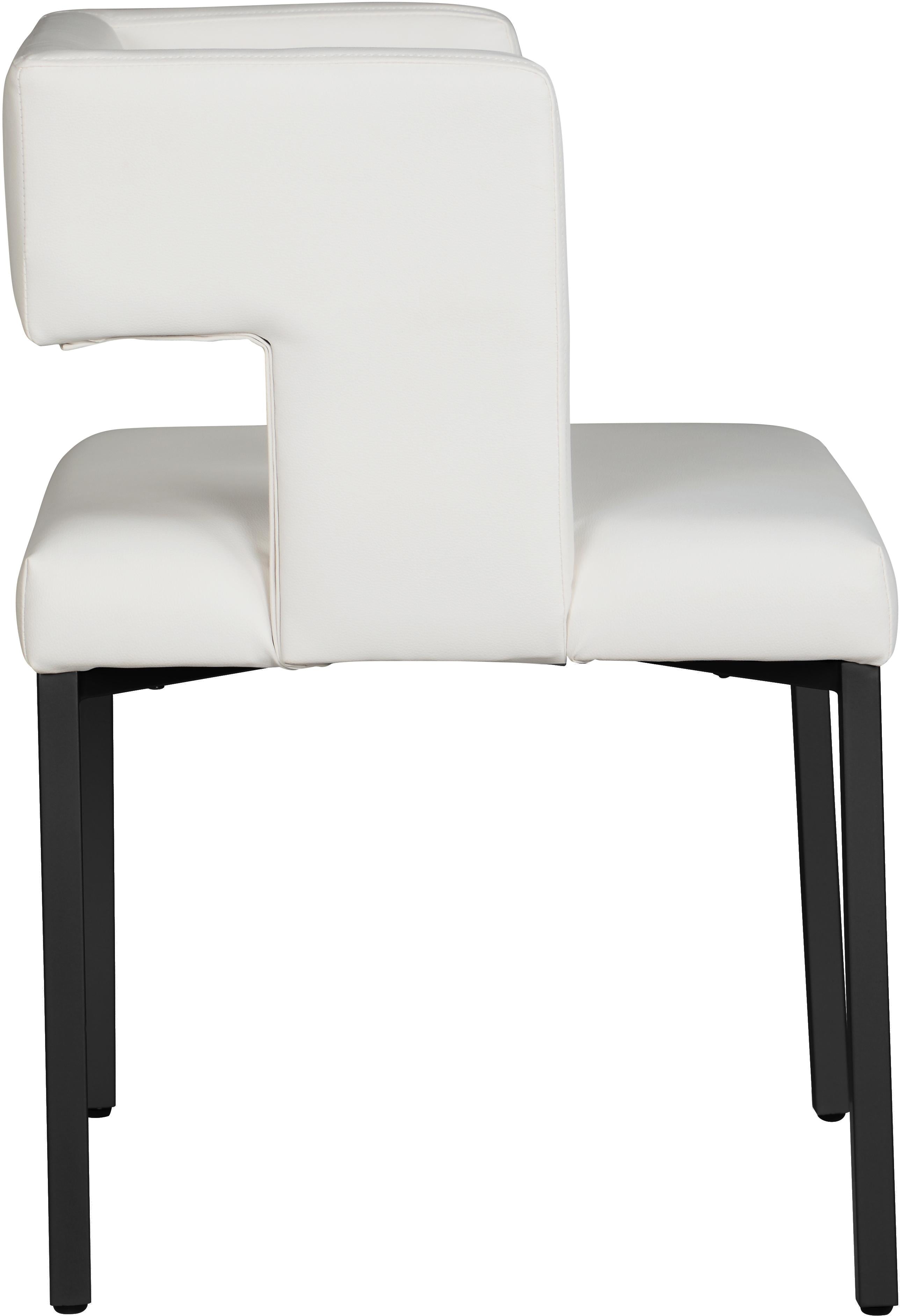 Caleb White Faux Leather Dining Chair - Luxury Home Furniture (MI)