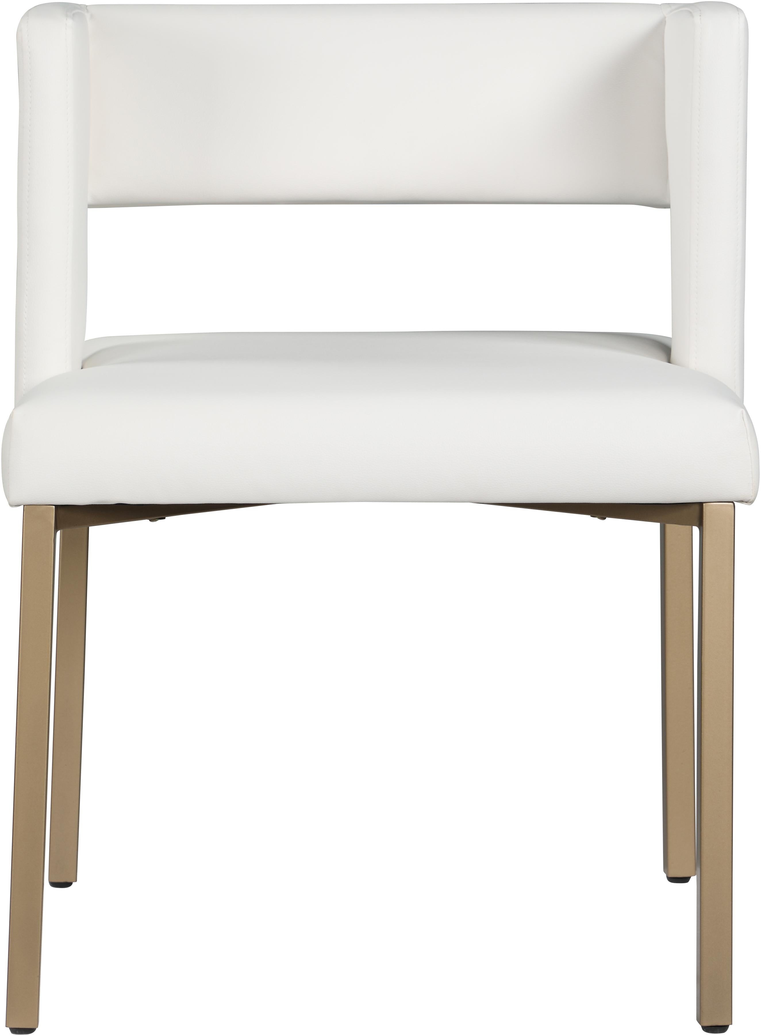Caleb White Faux Leather Dining Chair - Luxury Home Furniture (MI)