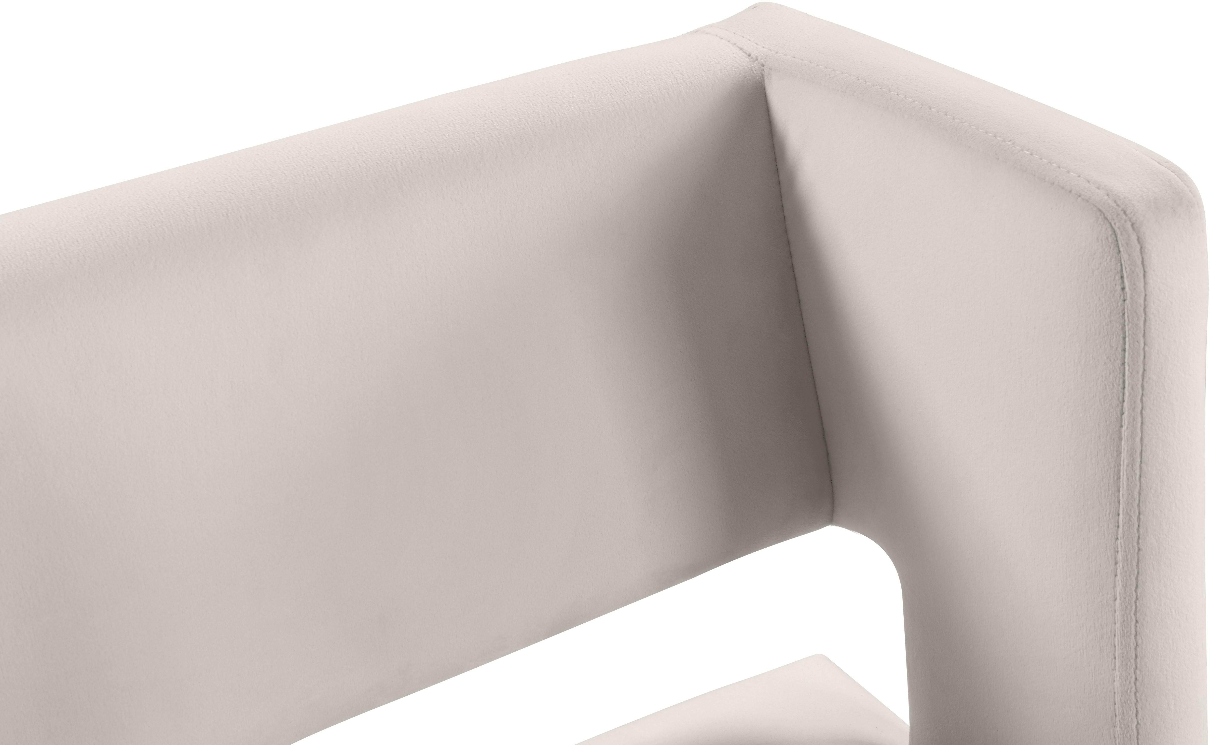 Caleb Cream Velvet Counter Stool - Luxury Home Furniture (MI)