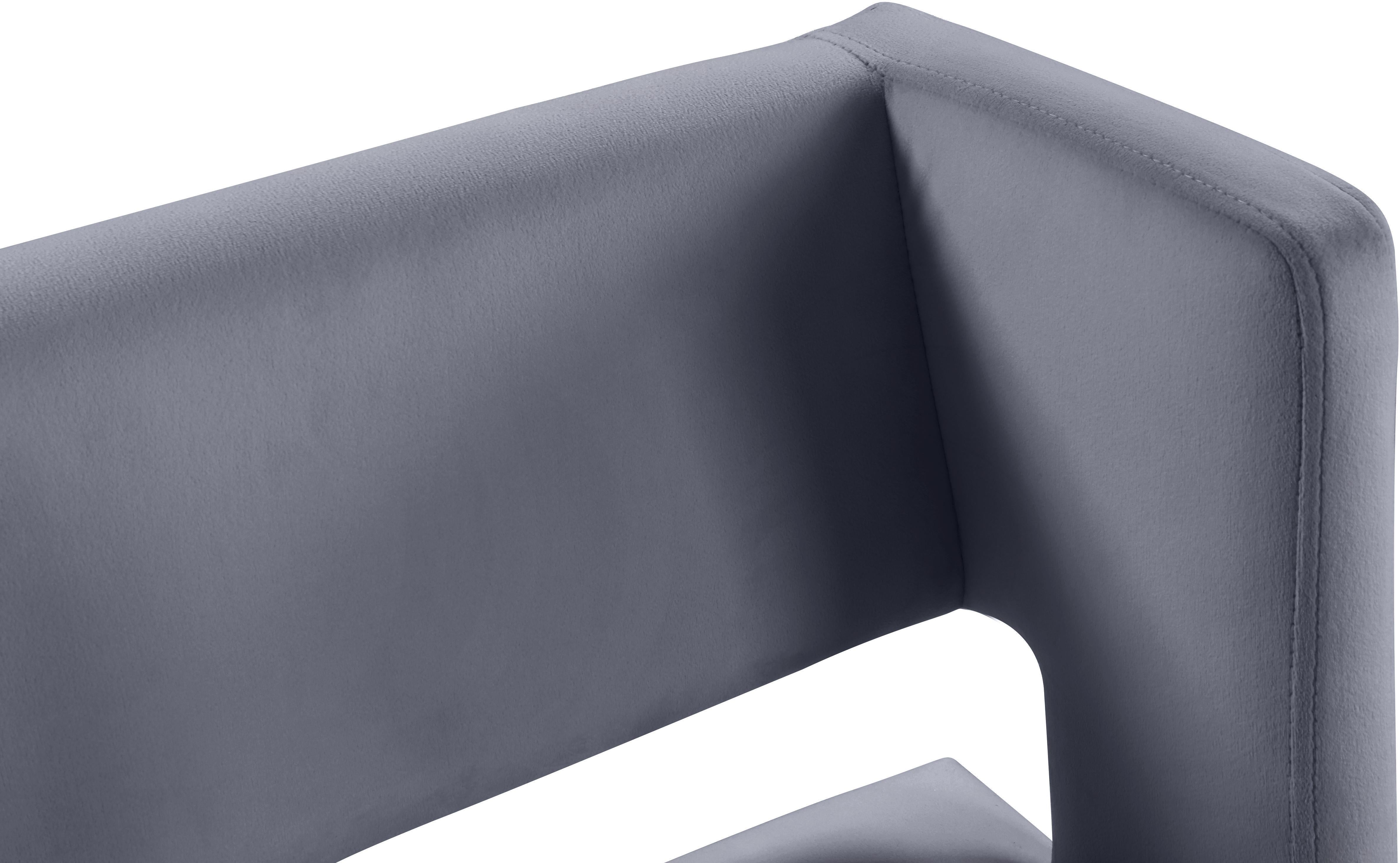 Caleb Grey Velvet Counter Stool - Luxury Home Furniture (MI)