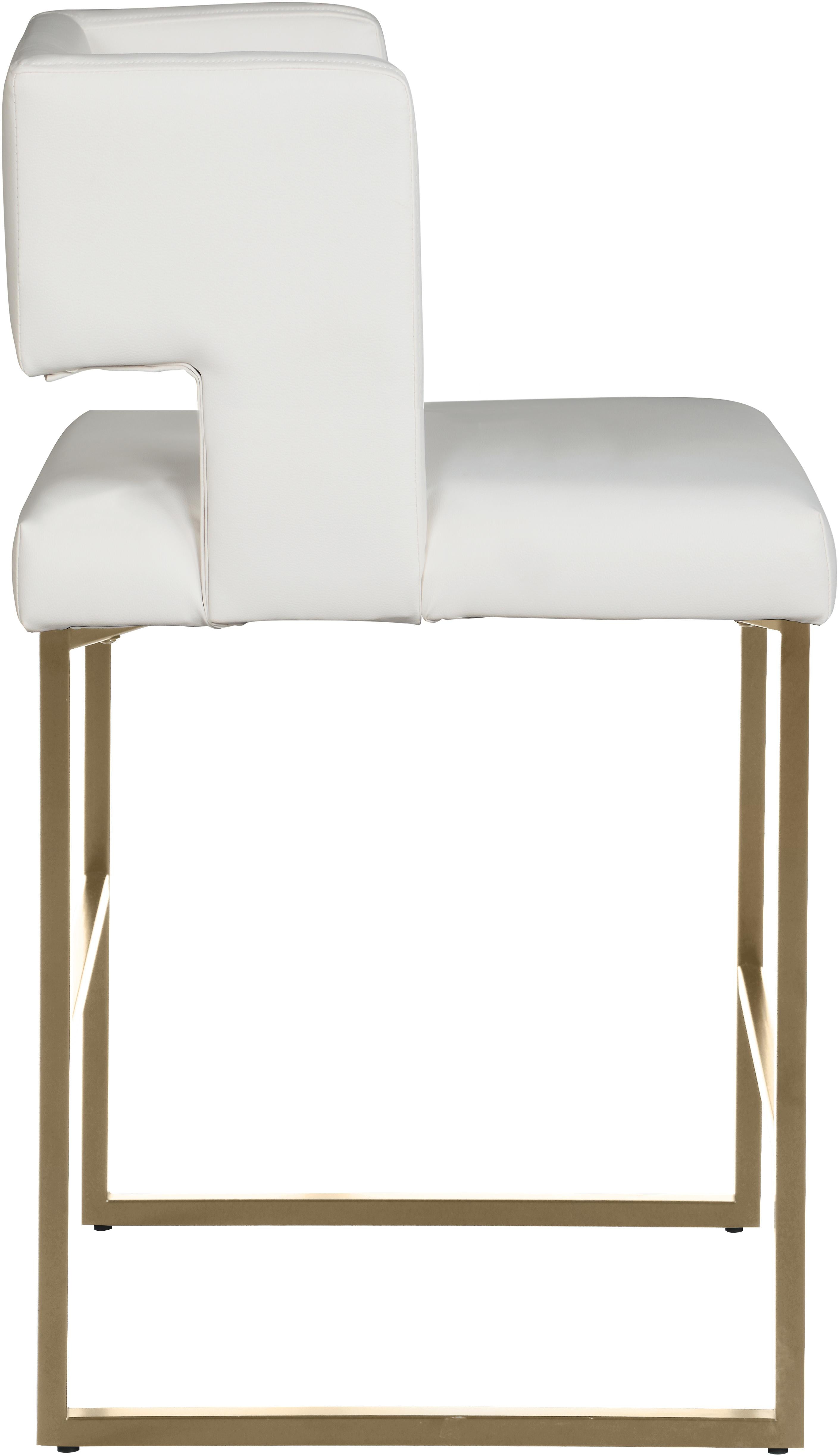 Caleb White Faux Leather Counter Stool - Luxury Home Furniture (MI)