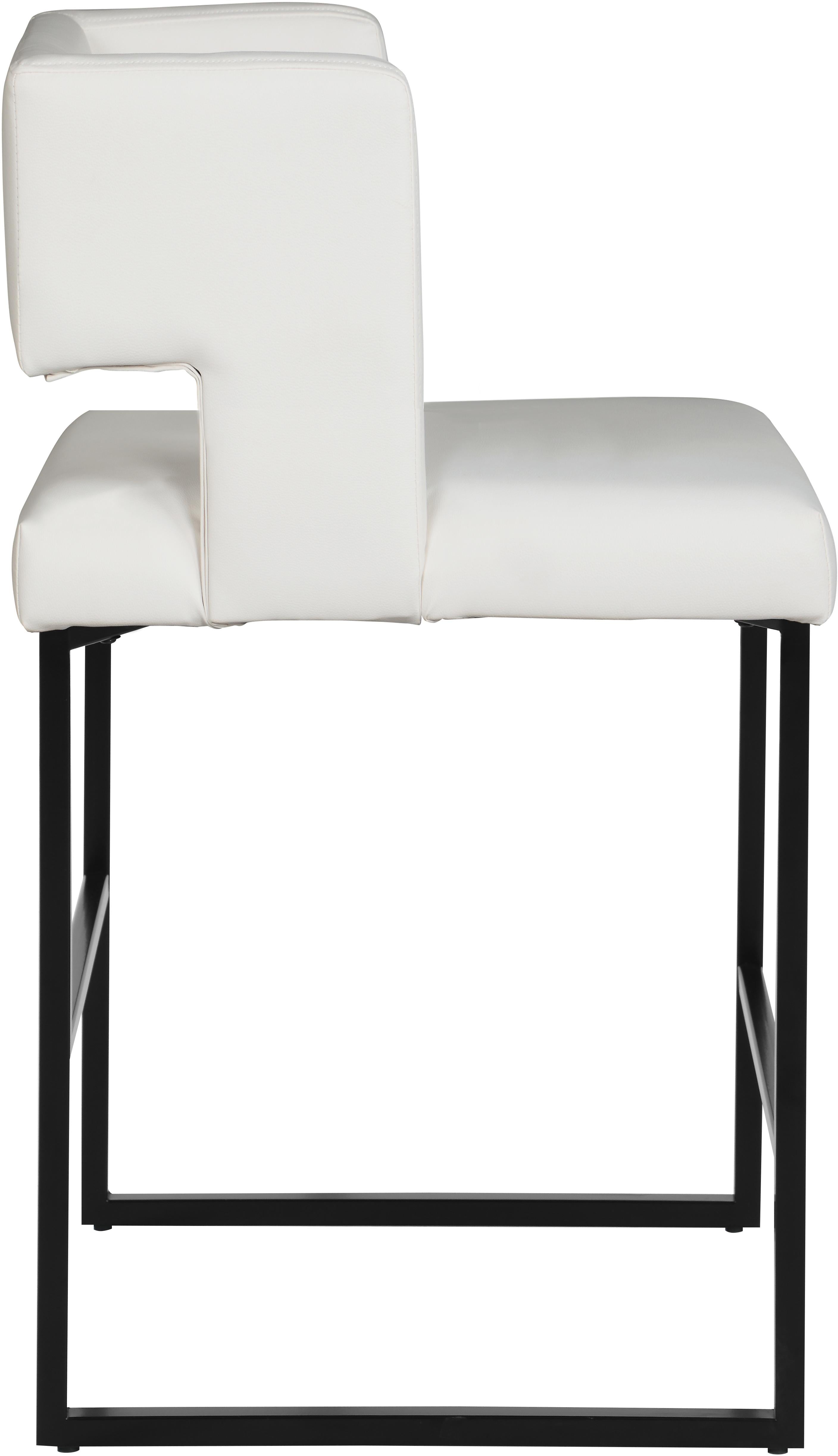 Caleb White Faux Leather Counter Stool - Luxury Home Furniture (MI)