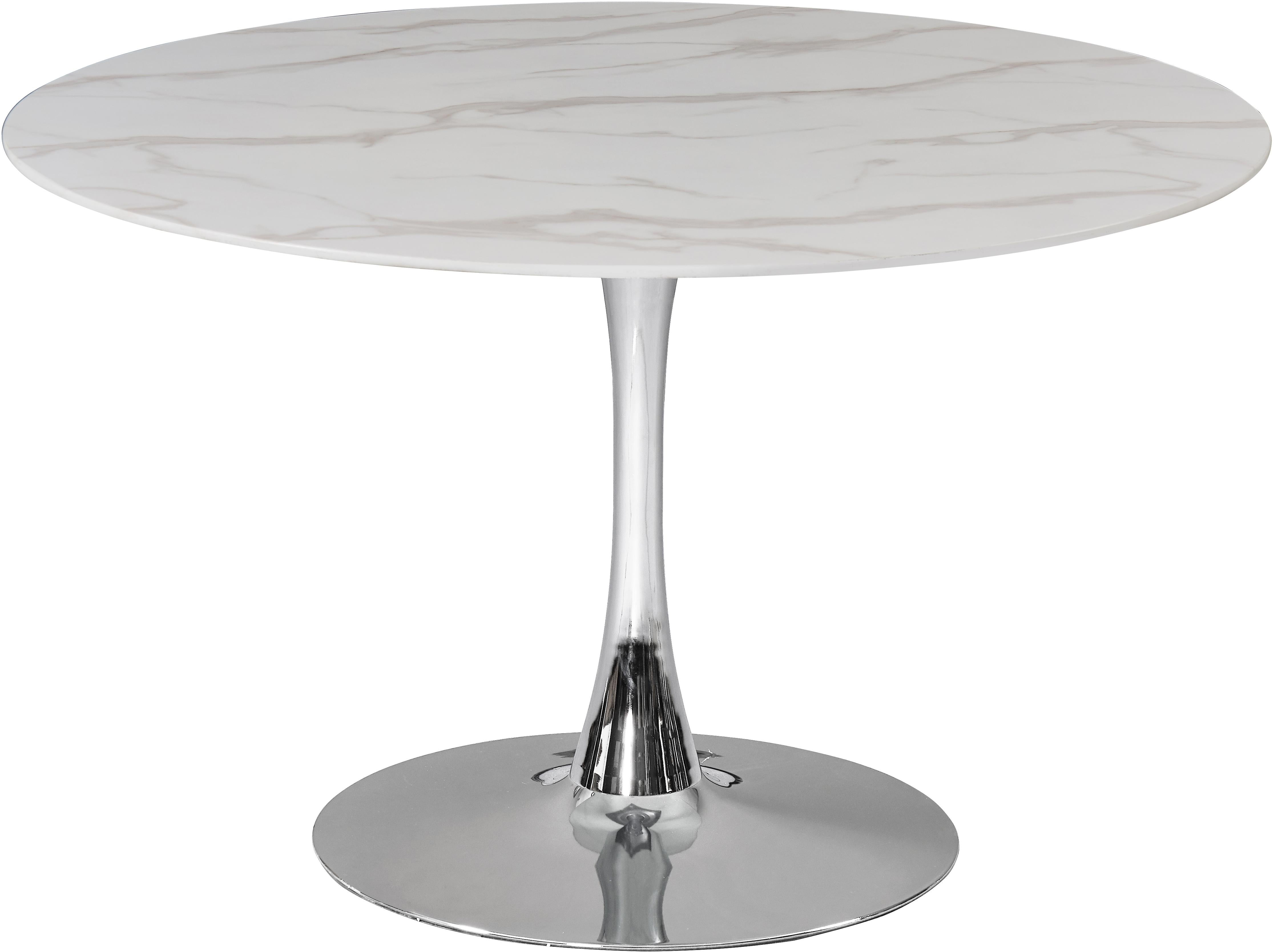 Tulip Chrome Dining Table (3 Boxes) - Luxury Home Furniture (MI)