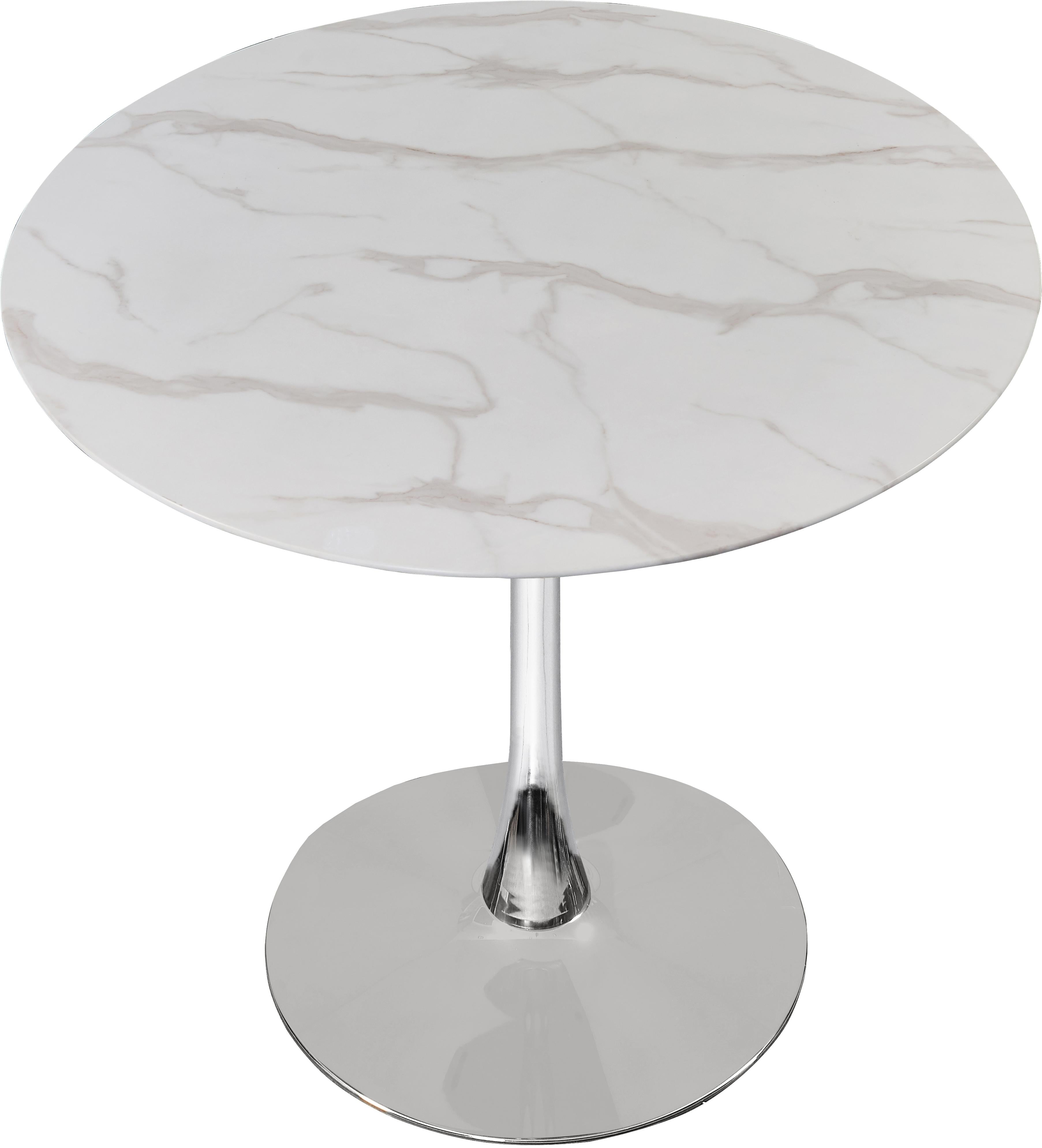 Tulip Chrome Dining Table (3 Boxes) - Luxury Home Furniture (MI)
