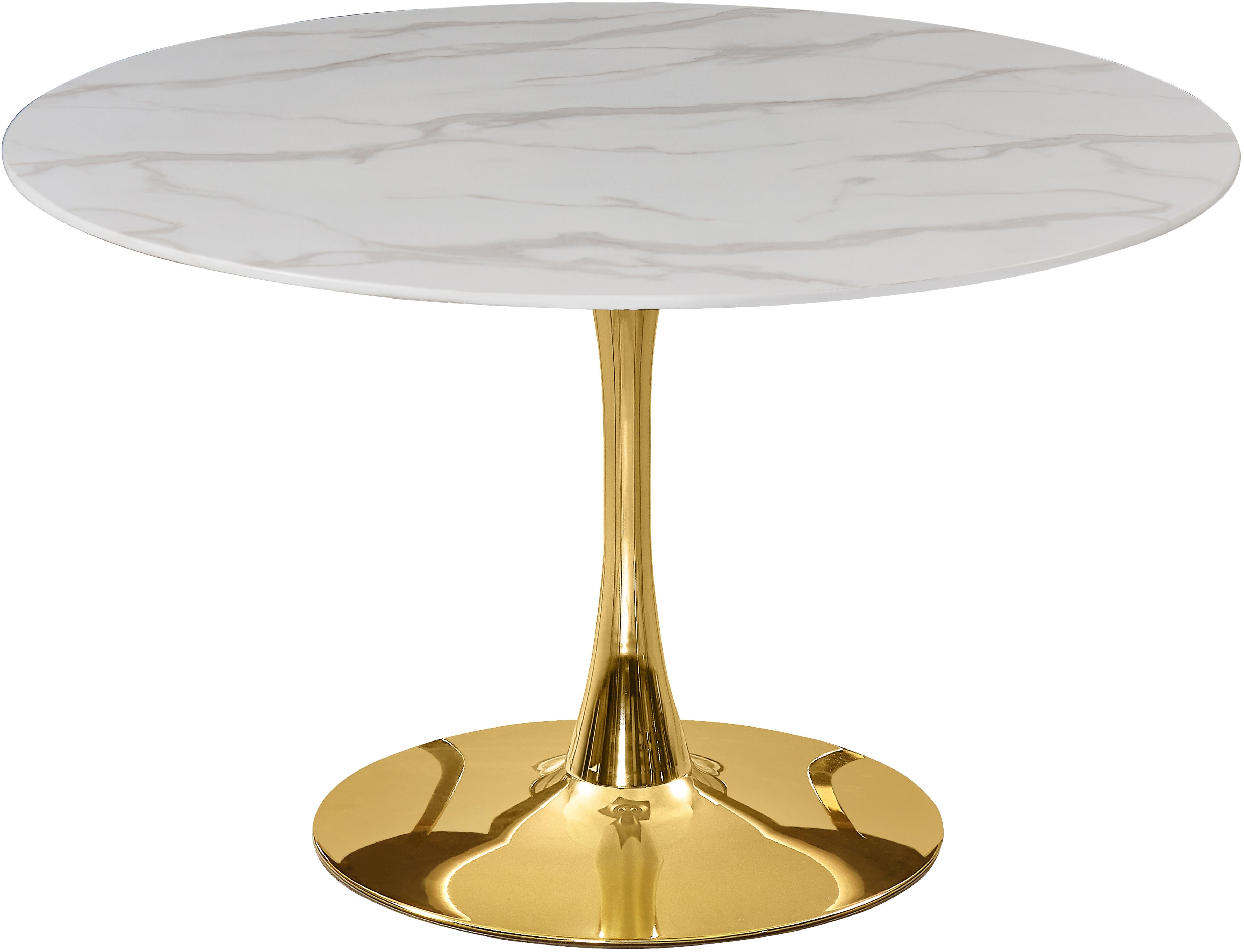 Tulip Gold Dining Table (3 Boxes) - Luxury Home Furniture (MI)