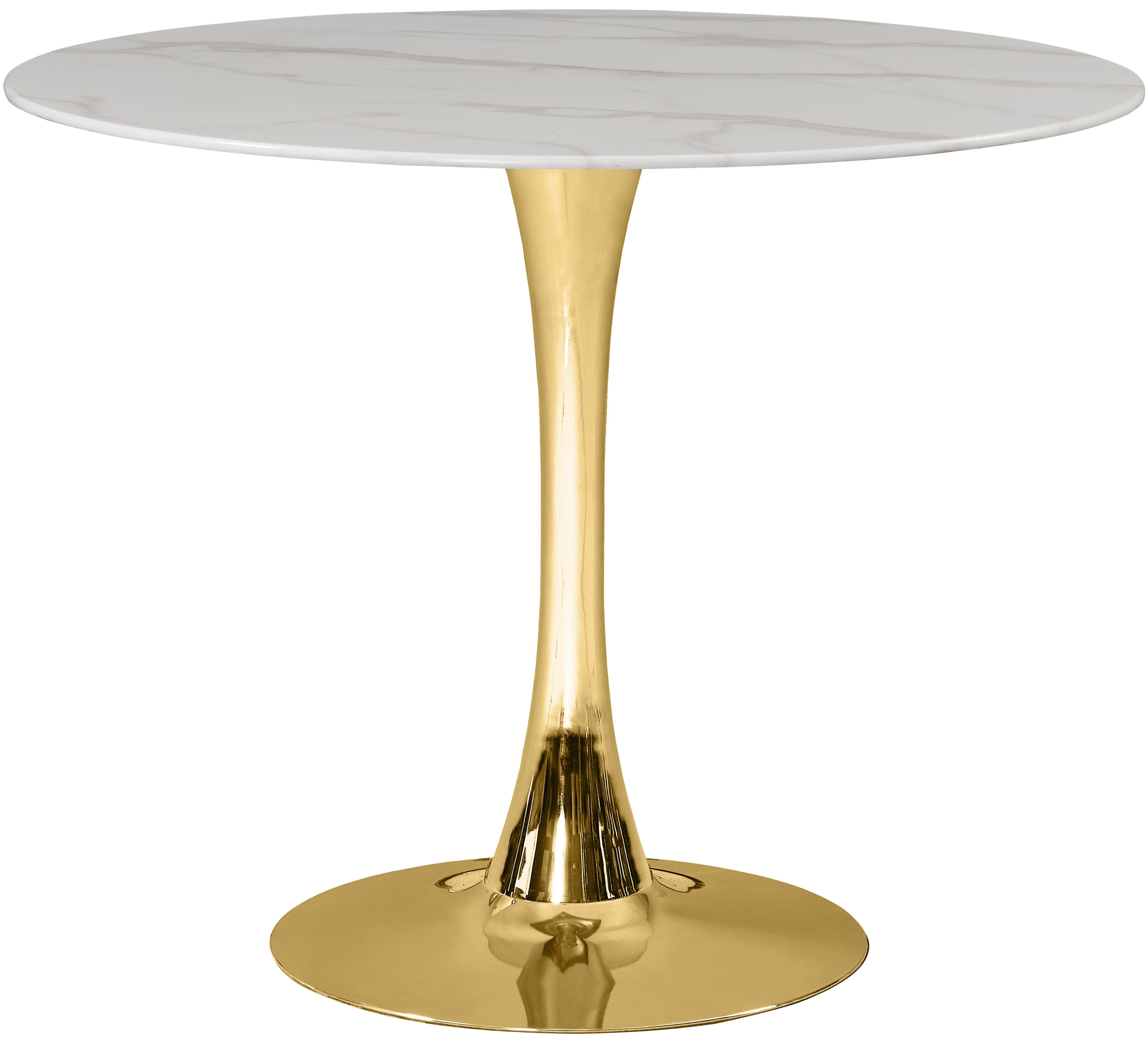 Tulip Gold Dining Table (3 Boxes) - Luxury Home Furniture (MI)