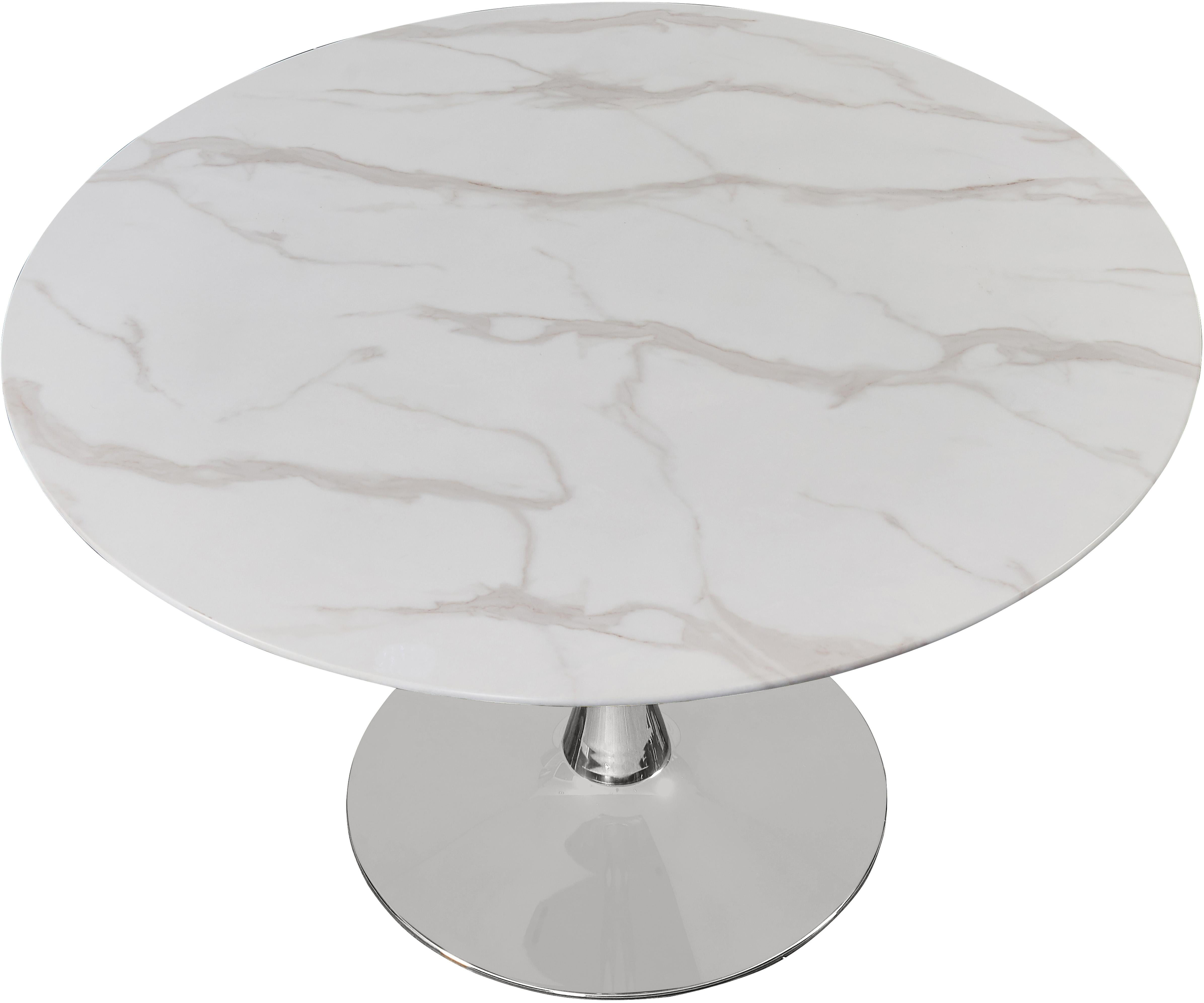 Tulip Chrome Dining Table (3 Boxes) - Luxury Home Furniture (MI)