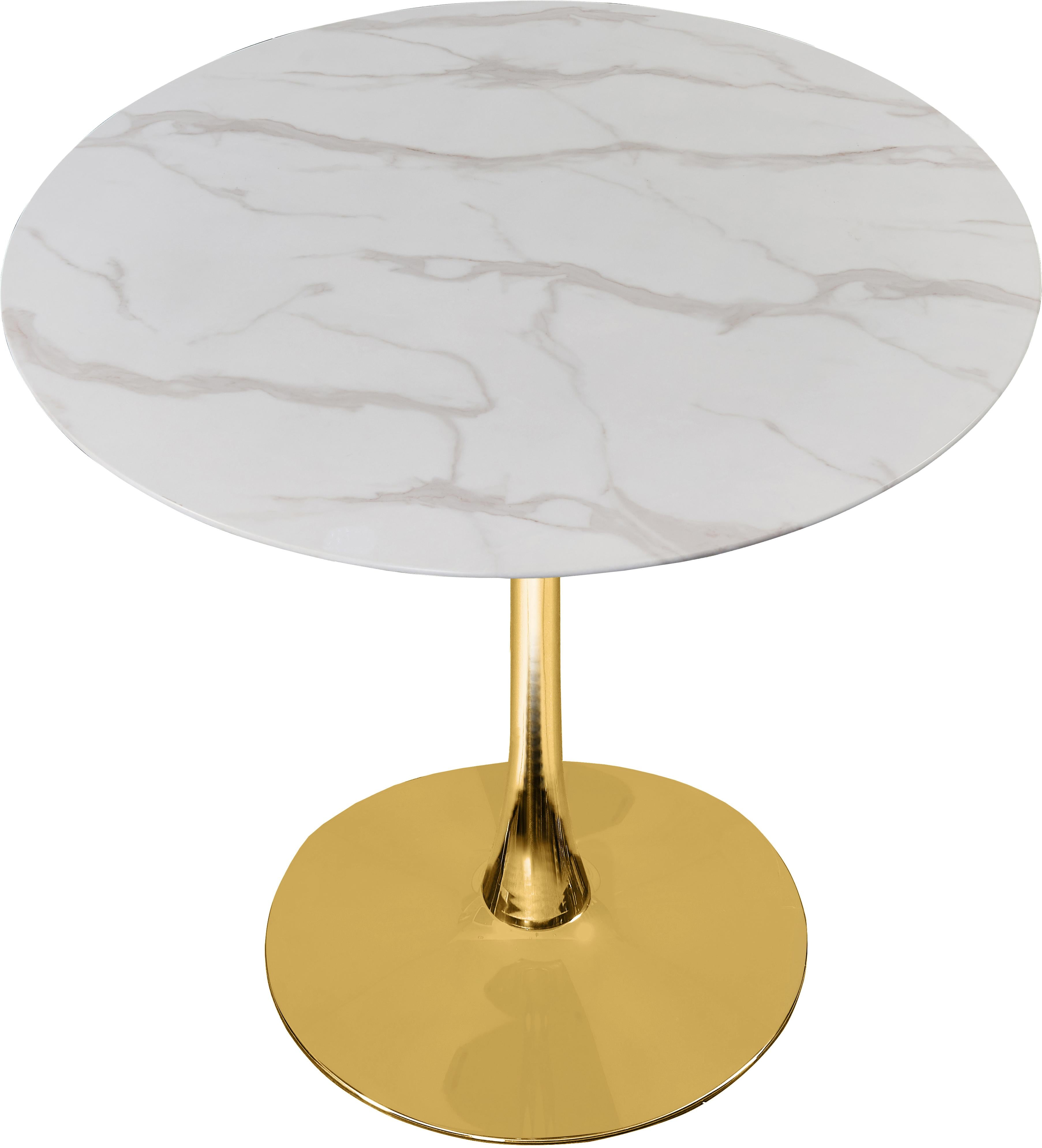 Tulip Gold Dining Table (3 Boxes) - Luxury Home Furniture (MI)