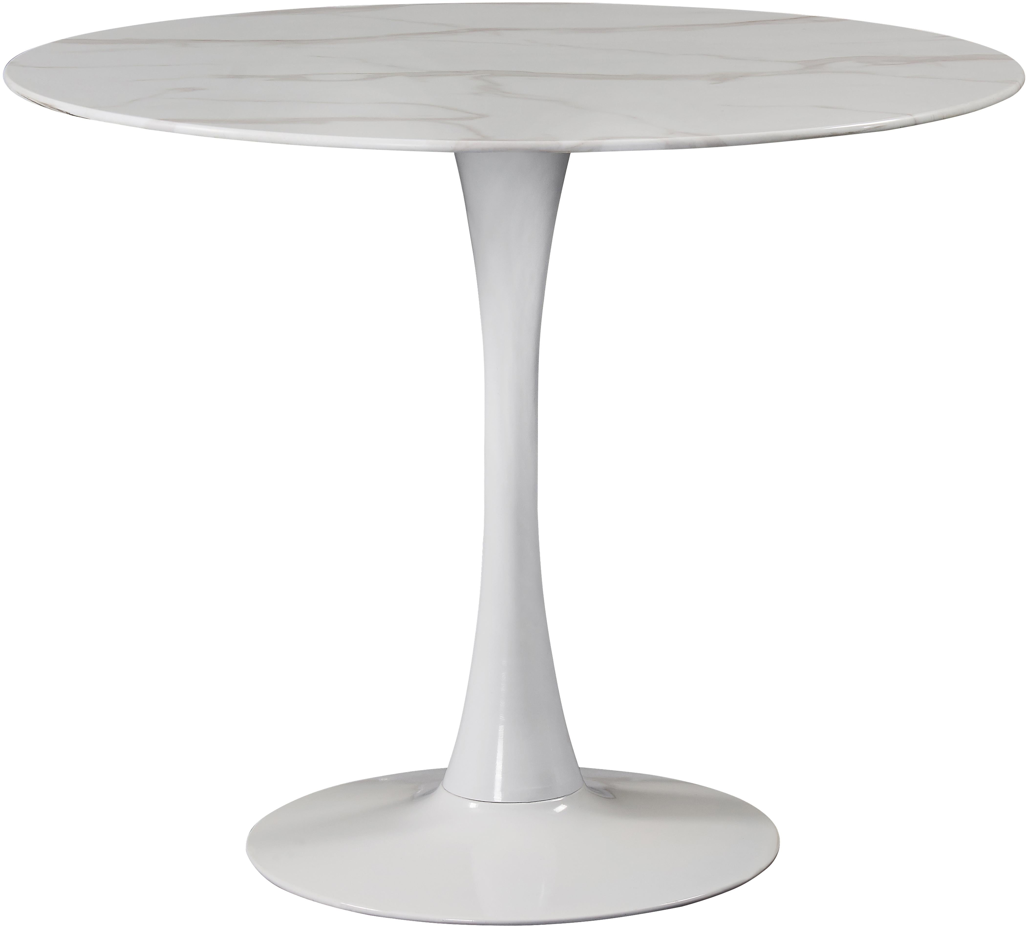 Tulip White Dining Table (3 Boxes) - Luxury Home Furniture (MI)