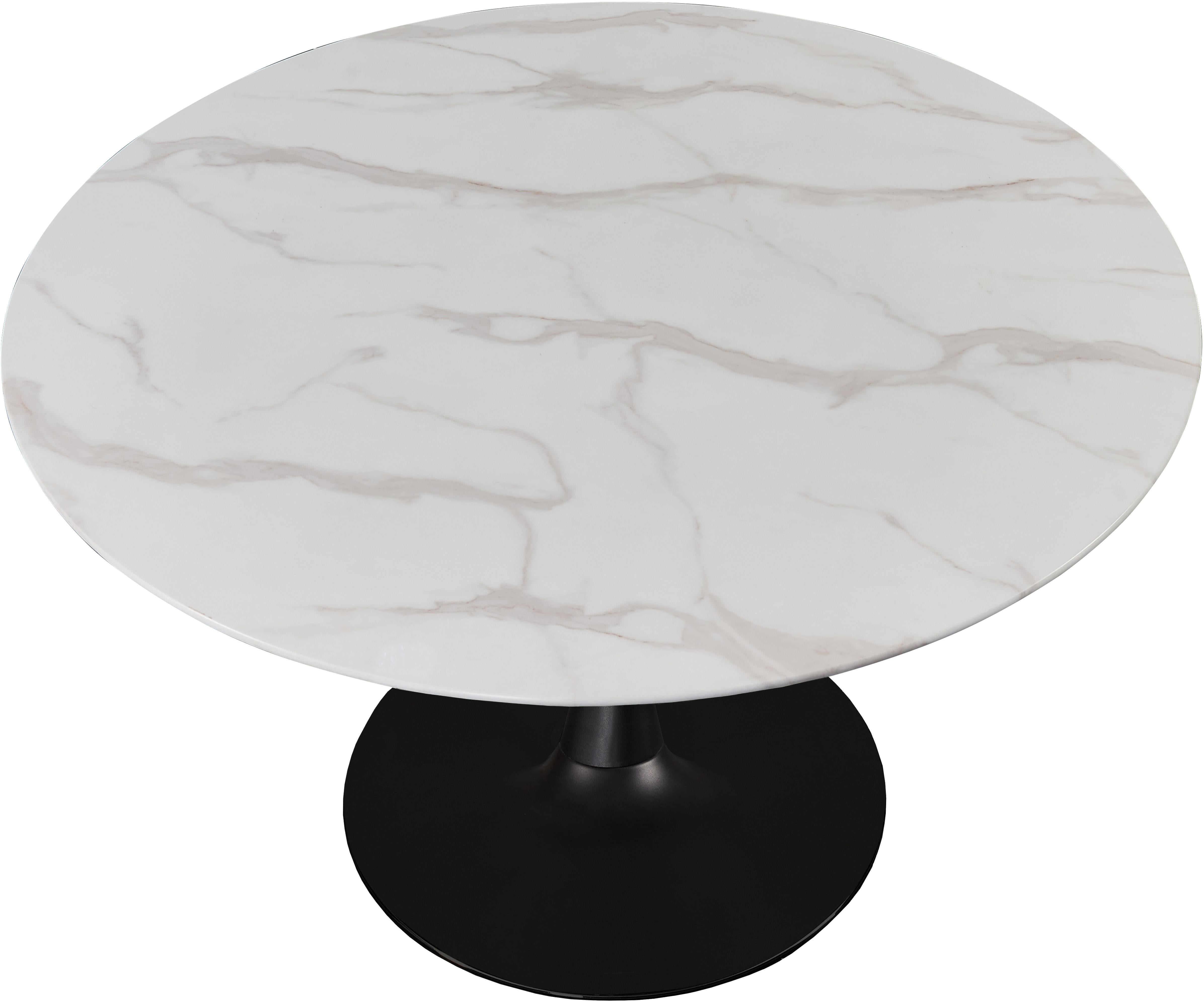 Tulip Matte Black Dining Table - Luxury Home Furniture (MI)