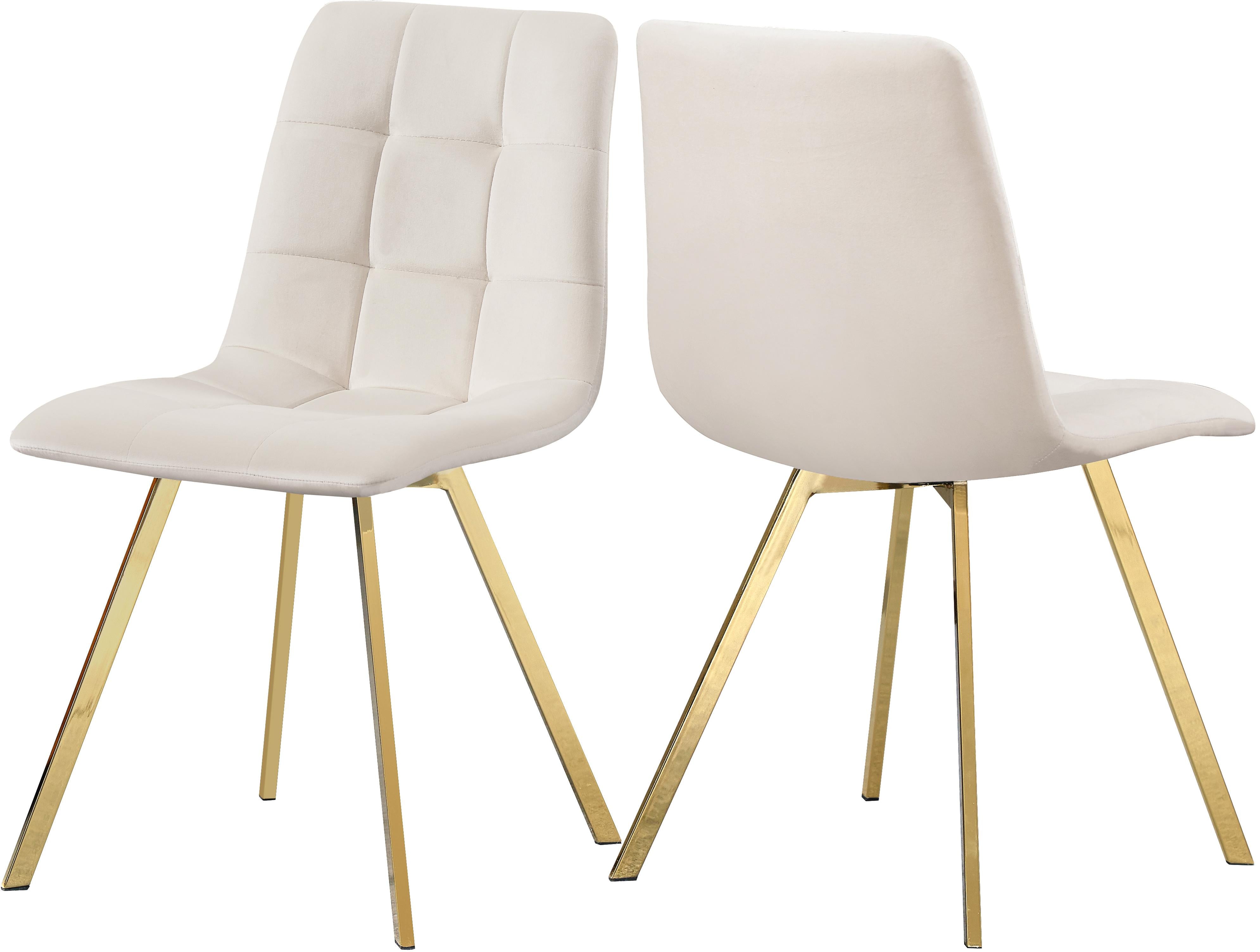 Annie Cream Velvet Dining Chair - Luxury Home Furniture (MI)