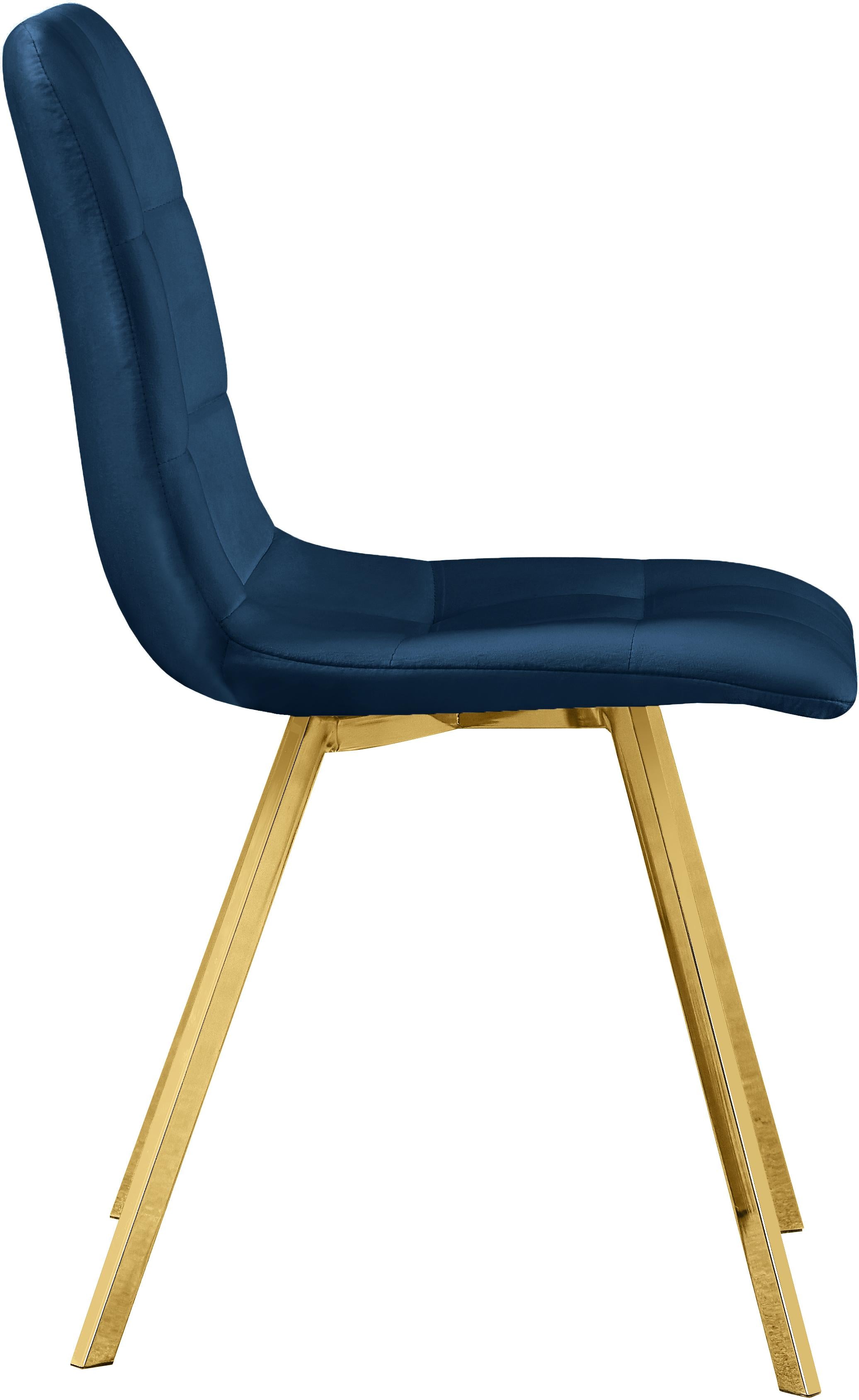 Annie Navy Velvet Dining Chair - Luxury Home Furniture (MI)