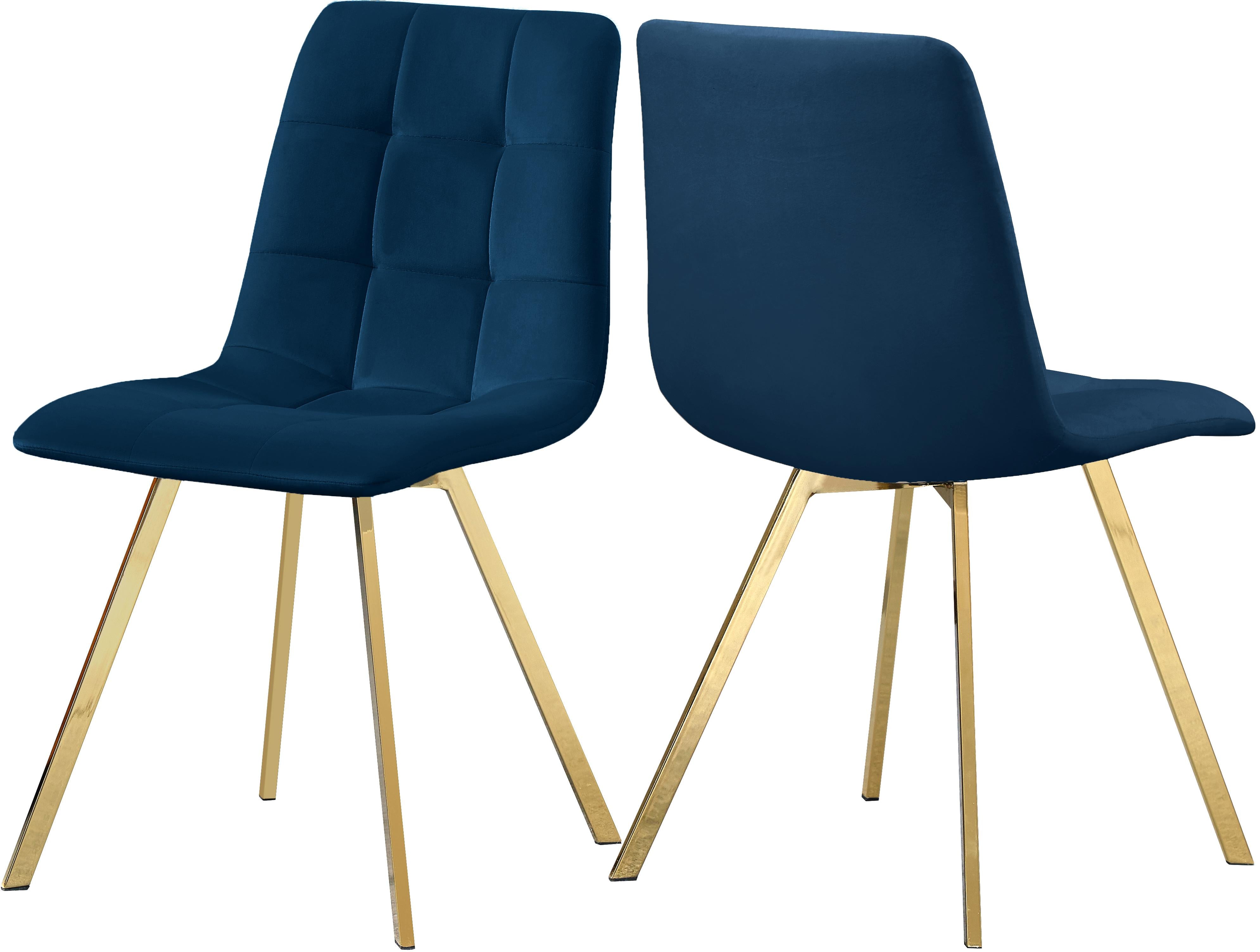 Annie Navy Velvet Dining Chair - Luxury Home Furniture (MI)