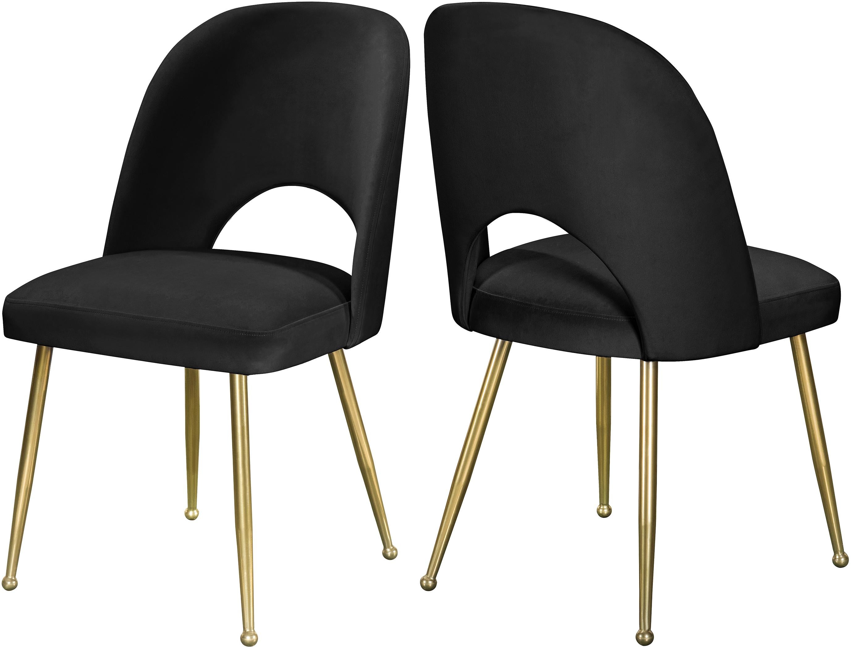 Logan Black Velvet Dining Chair - Luxury Home Furniture (MI)