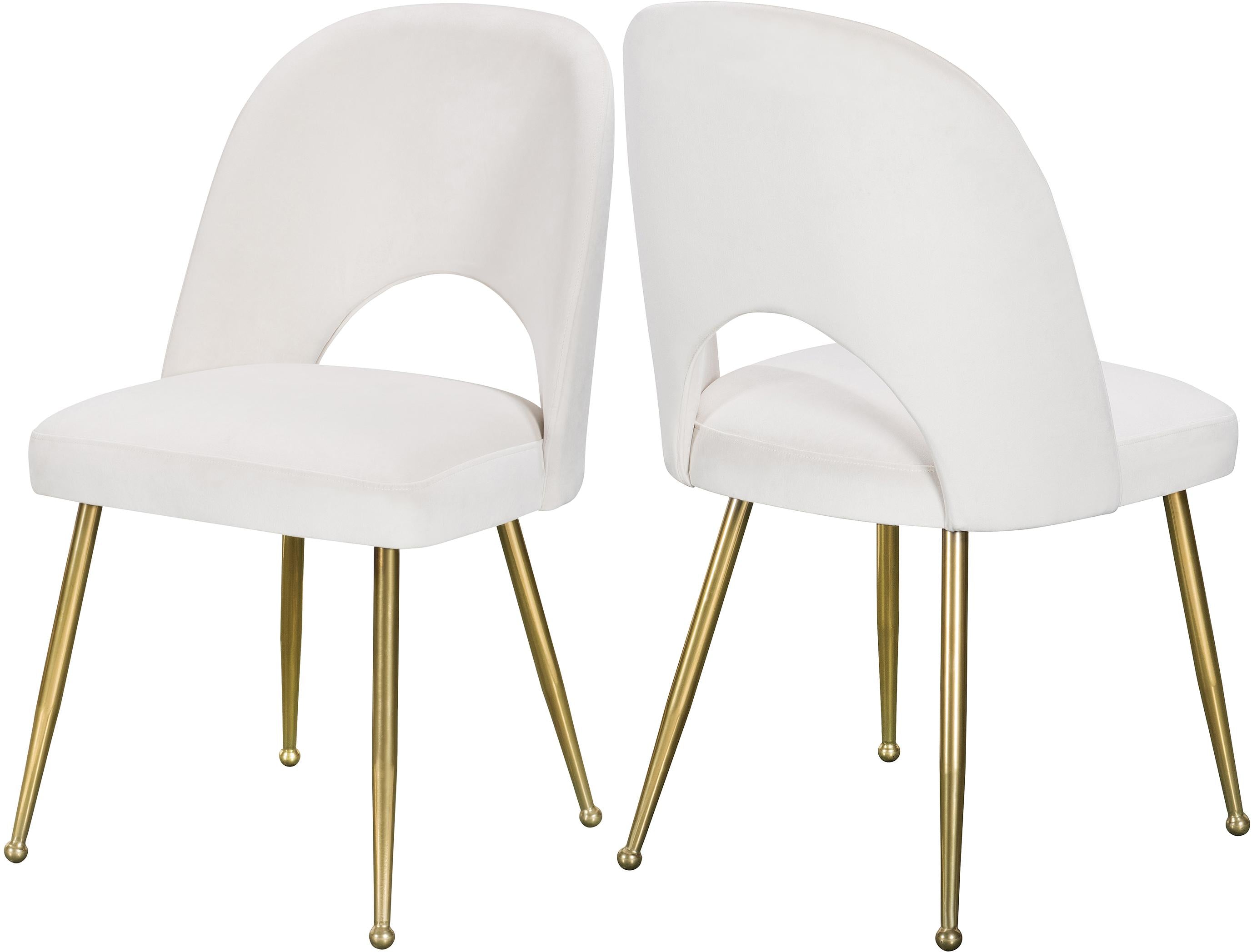 Logan Cream Velvet Dining Chair - Luxury Home Furniture (MI)