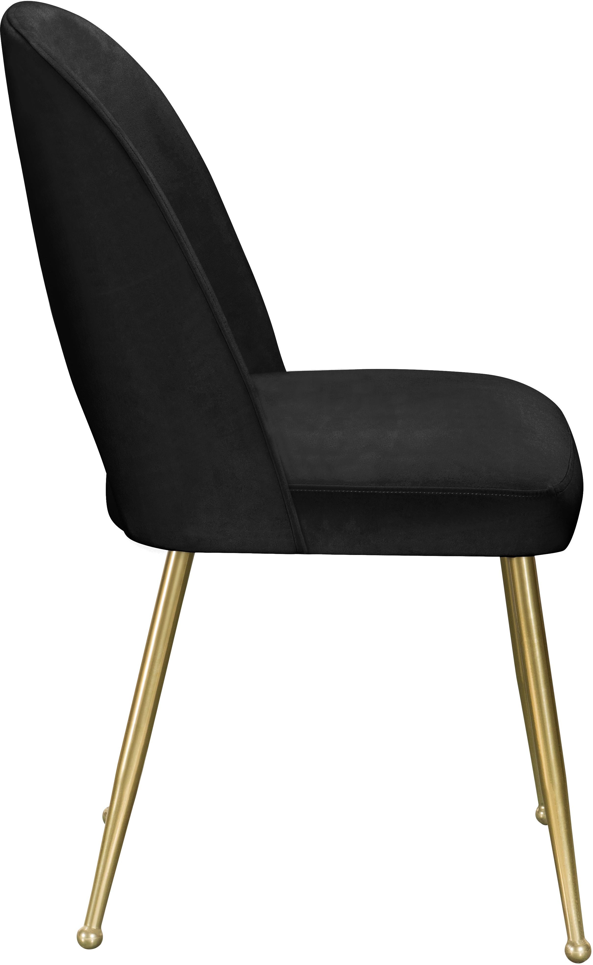 Logan Black Velvet Dining Chair - Luxury Home Furniture (MI)