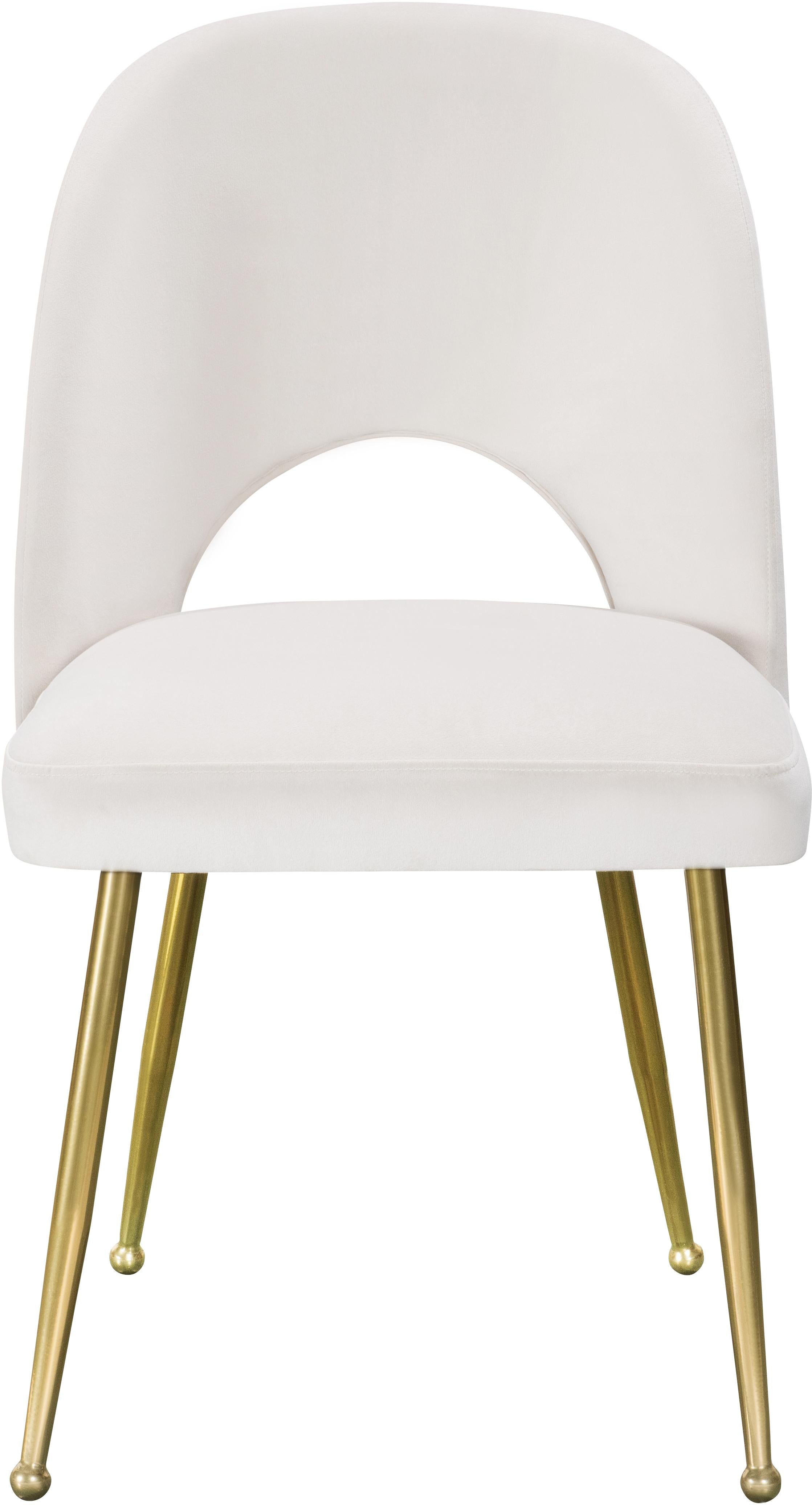 Logan Cream Velvet Dining Chair - Luxury Home Furniture (MI)