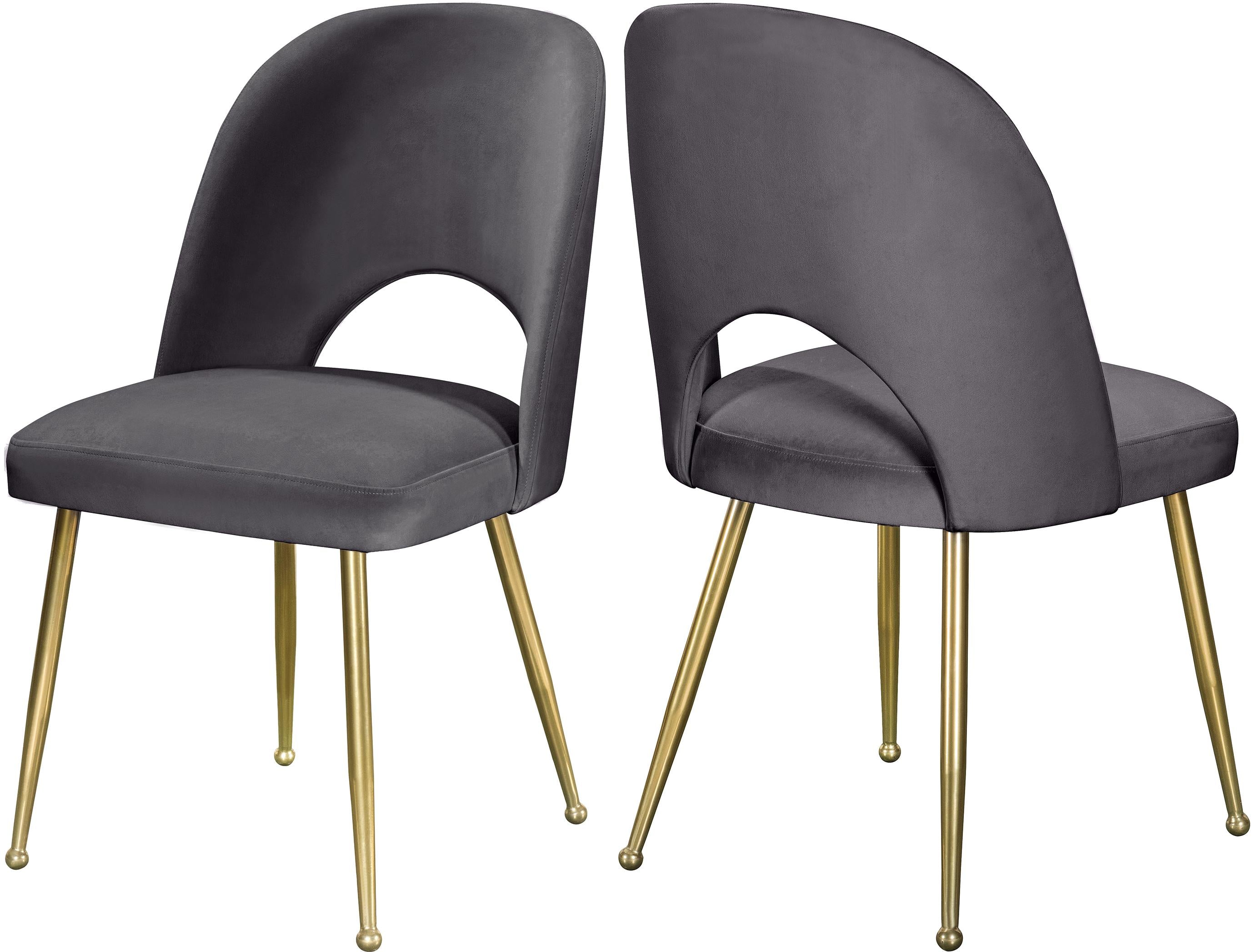 Logan Grey Velvet Dining Chair - Luxury Home Furniture (MI)
