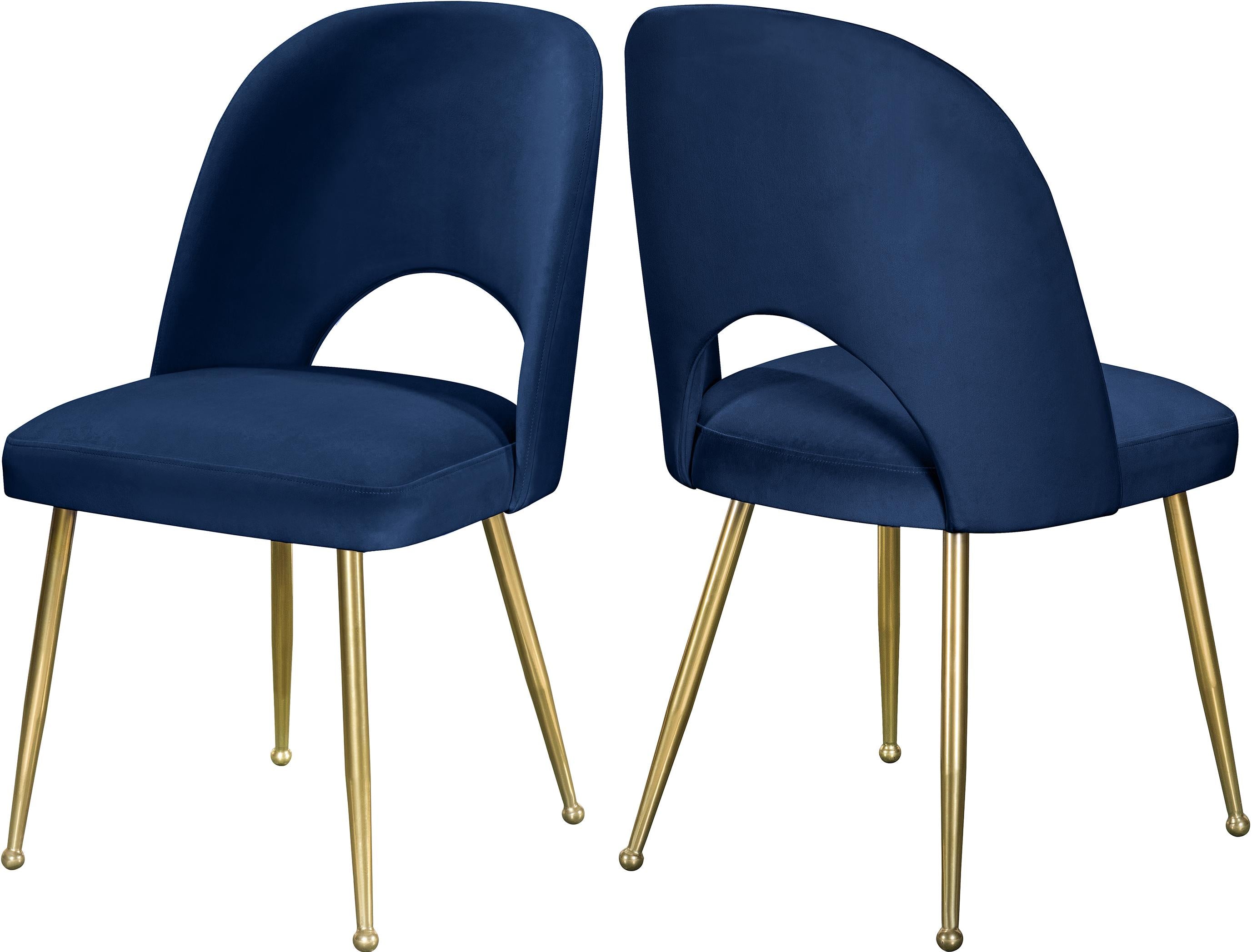 Logan Navy Velvet Dining Chair - Luxury Home Furniture (MI)