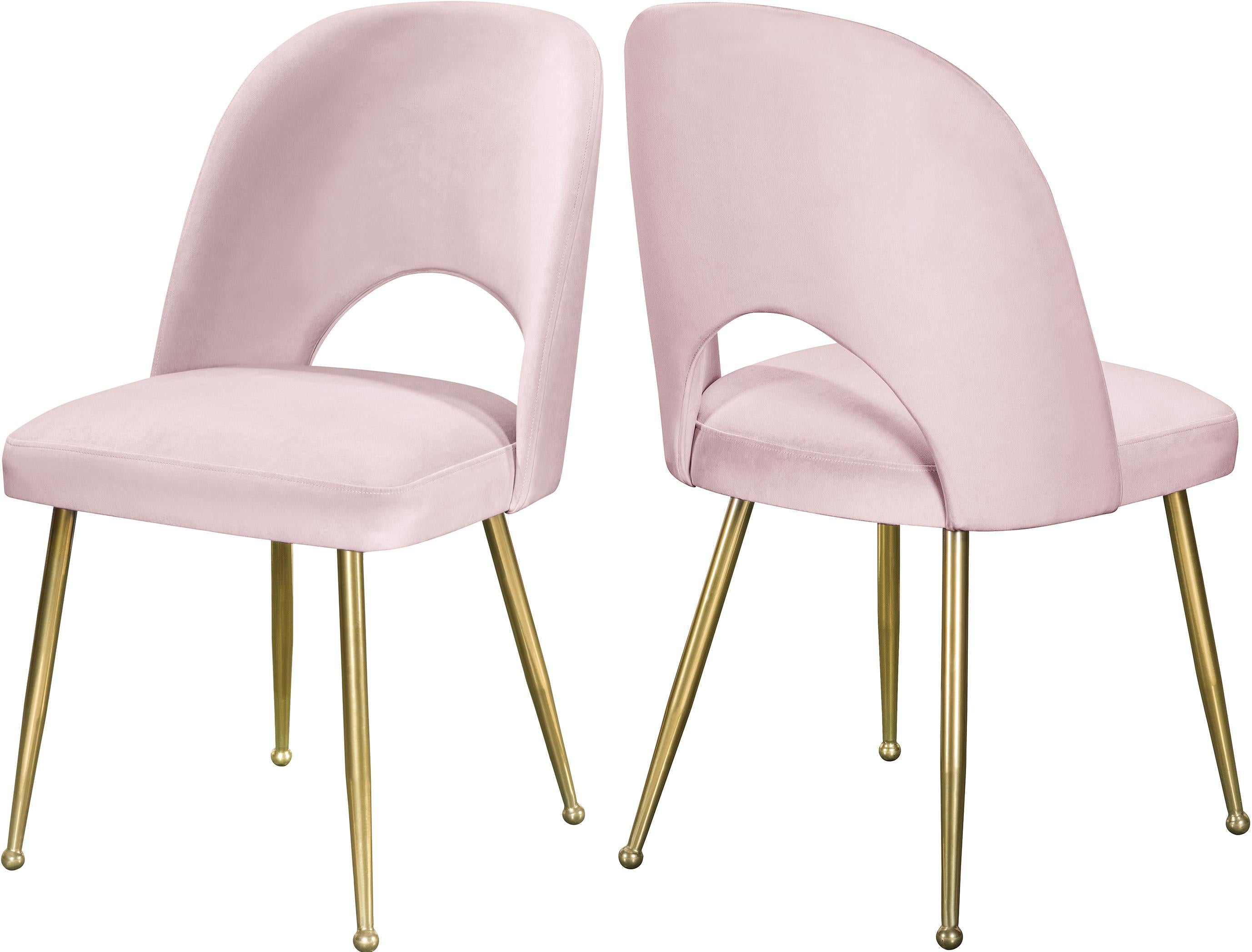 Logan Pink Velvet Dining Chair - Luxury Home Furniture (MI)