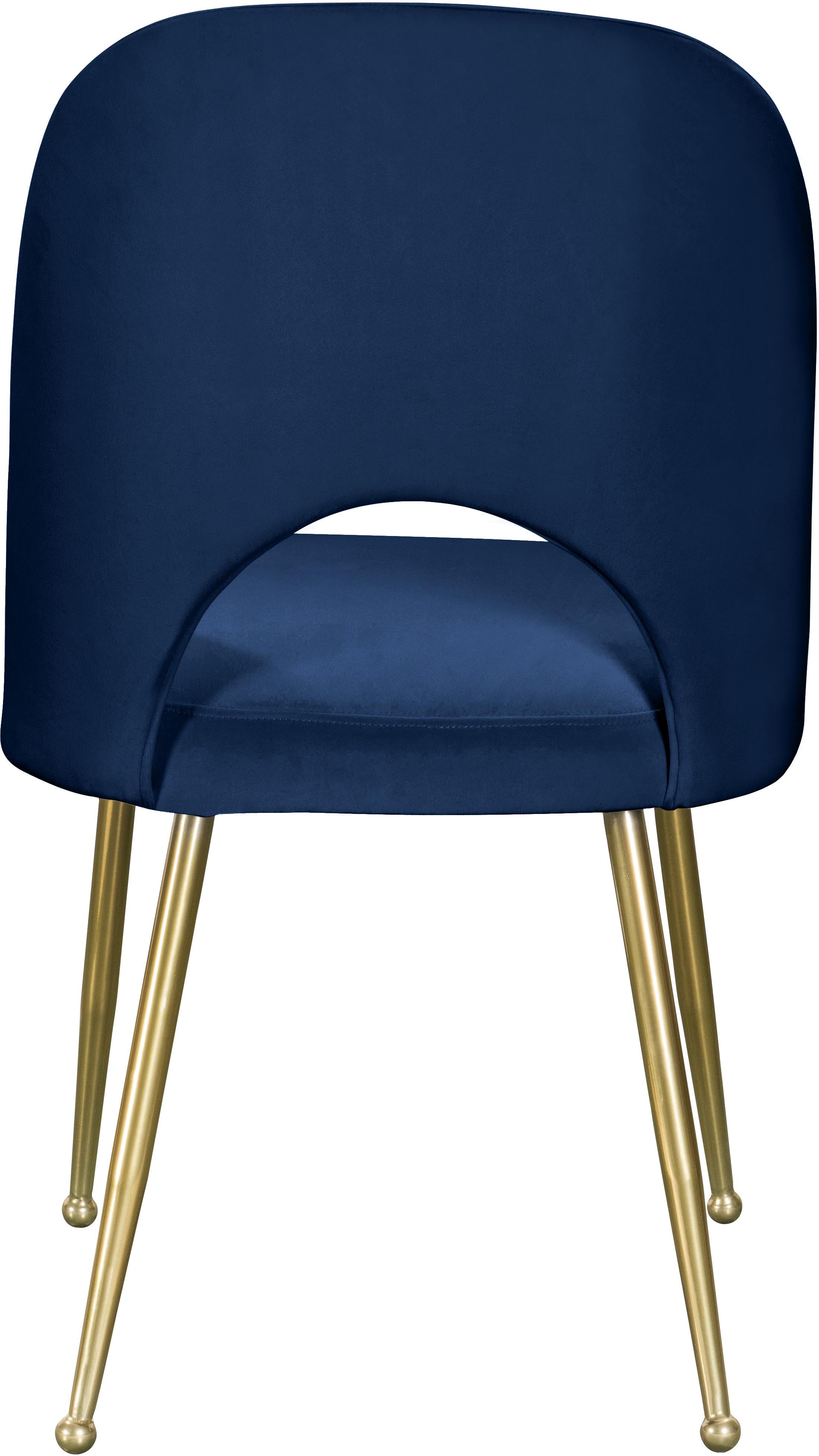 Logan Navy Velvet Dining Chair - Luxury Home Furniture (MI)