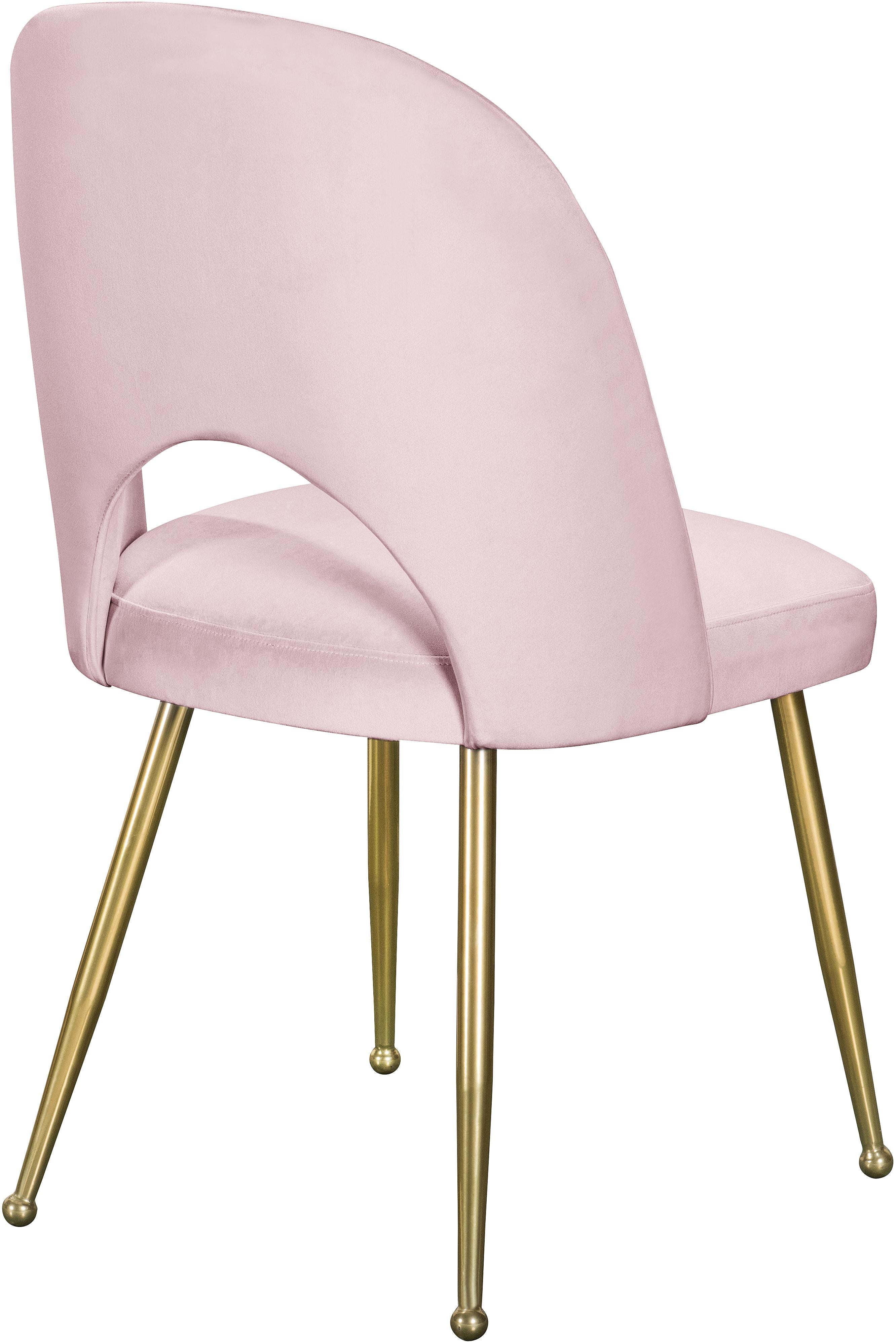 Logan Pink Velvet Dining Chair - Luxury Home Furniture (MI)
