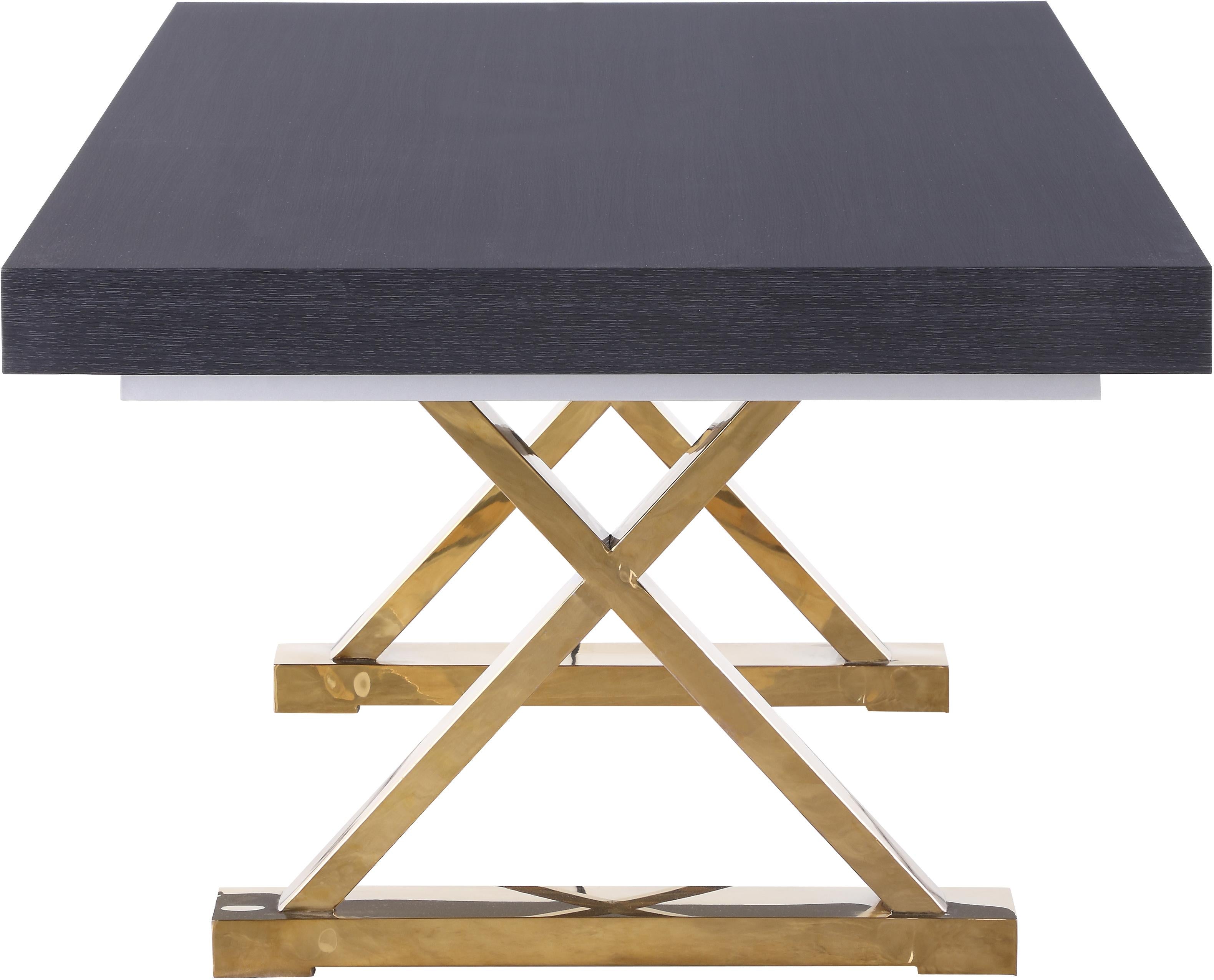 Excel Grey Oak Veneer Lacquer Extendable Dining Table (3 Boxes) - Luxury Home Furniture (MI)