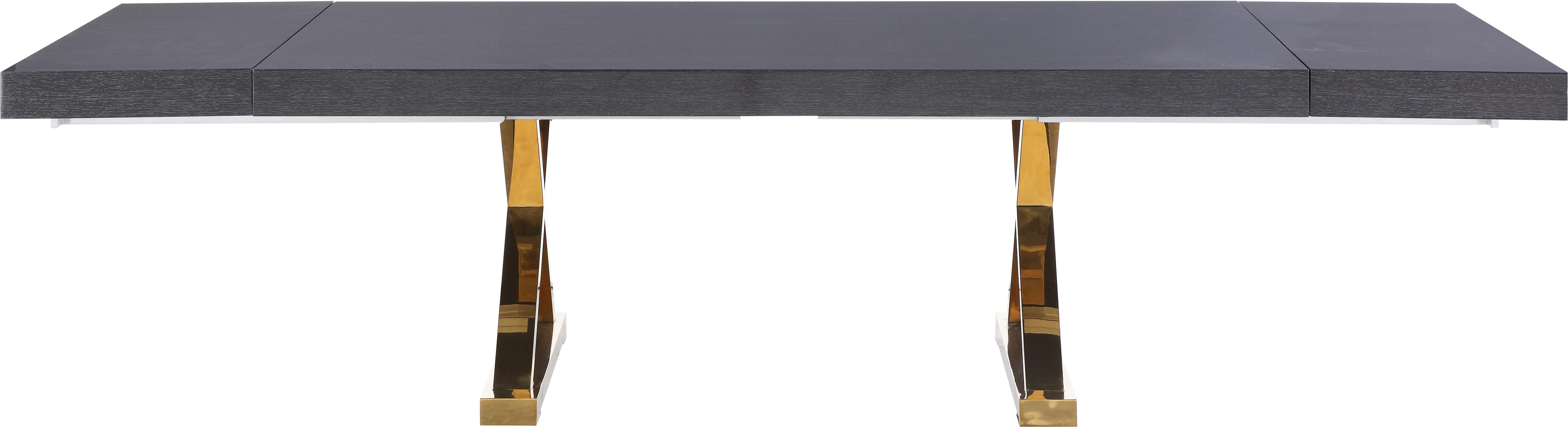 Excel Grey Oak Veneer Lacquer Extendable Dining Table (3 Boxes) - Luxury Home Furniture (MI)