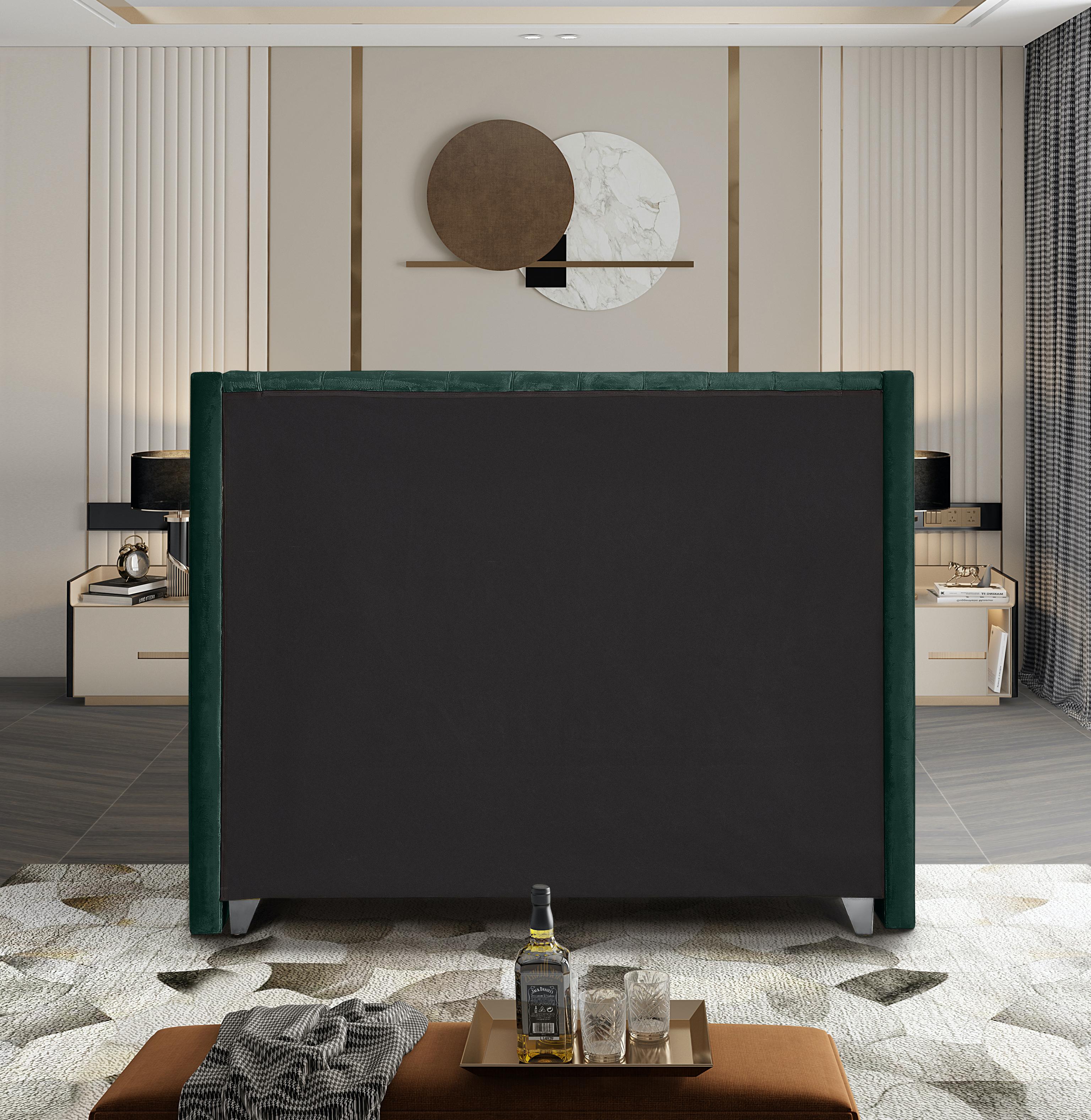 Aiden Green Velvet Full Bed - Luxury Home Furniture (MI)