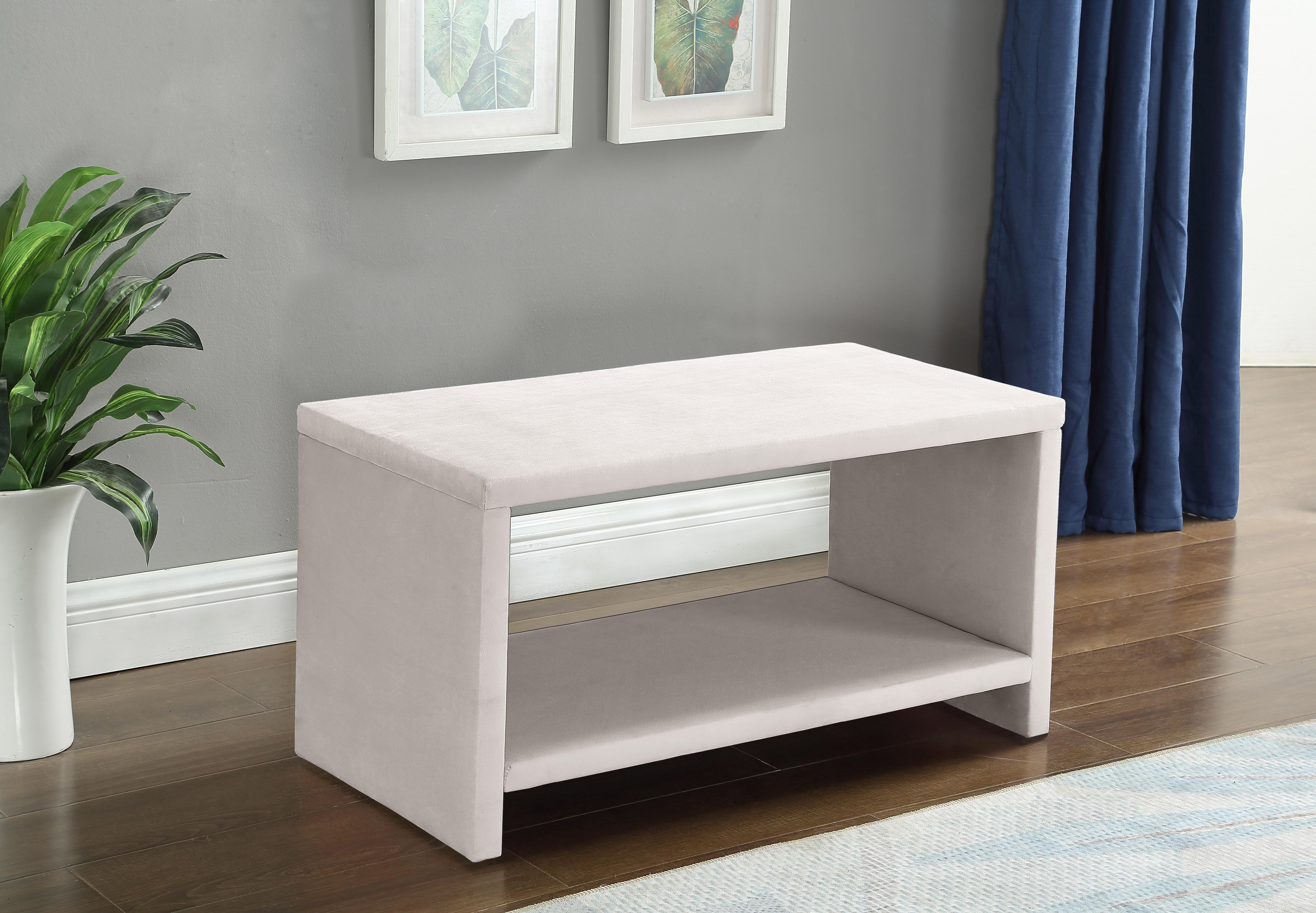 Cleo Cream Velvet Night Stand - Luxury Home Furniture (MI)