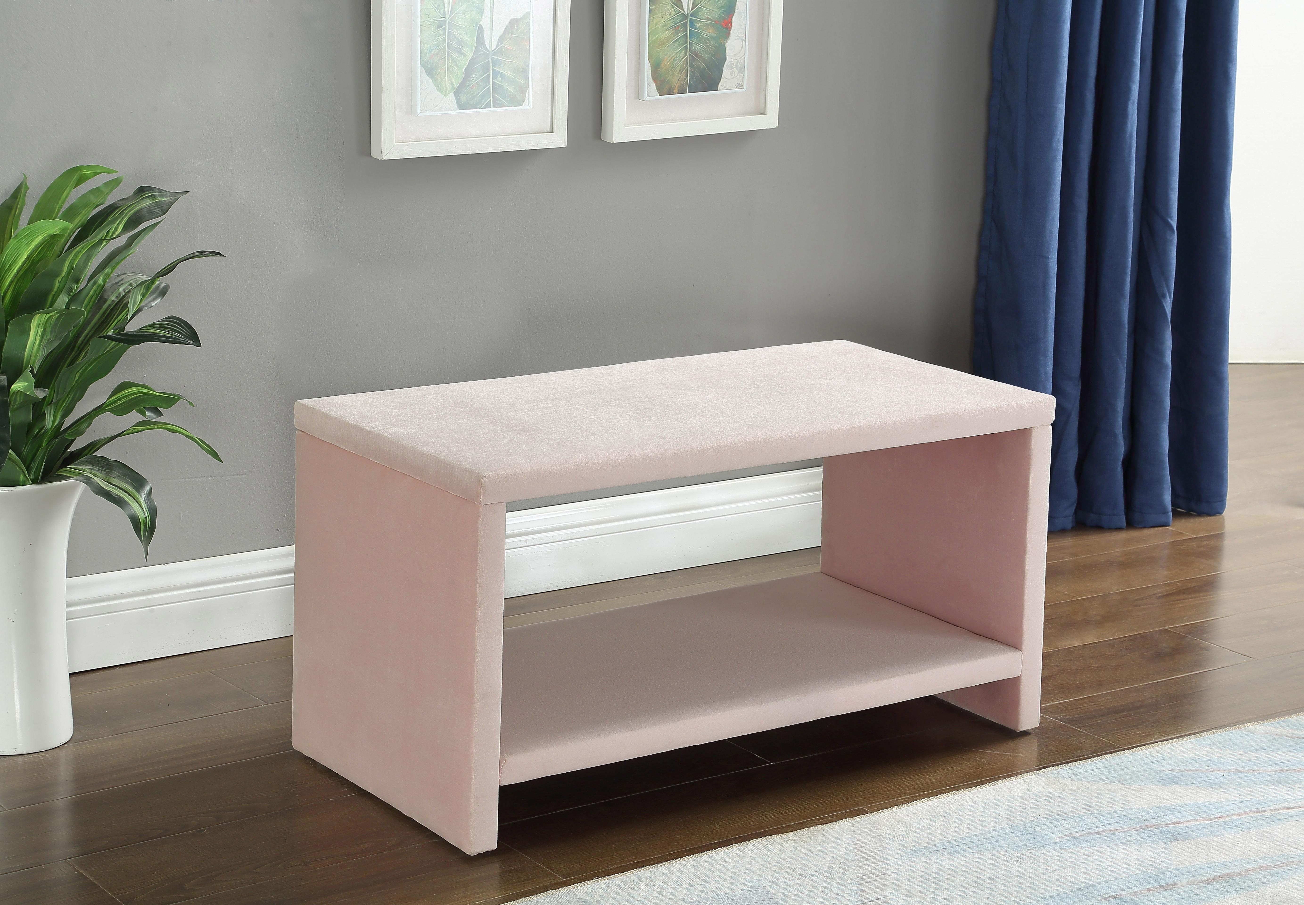 Cleo Pink Velvet Night Stand - Luxury Home Furniture (MI)
