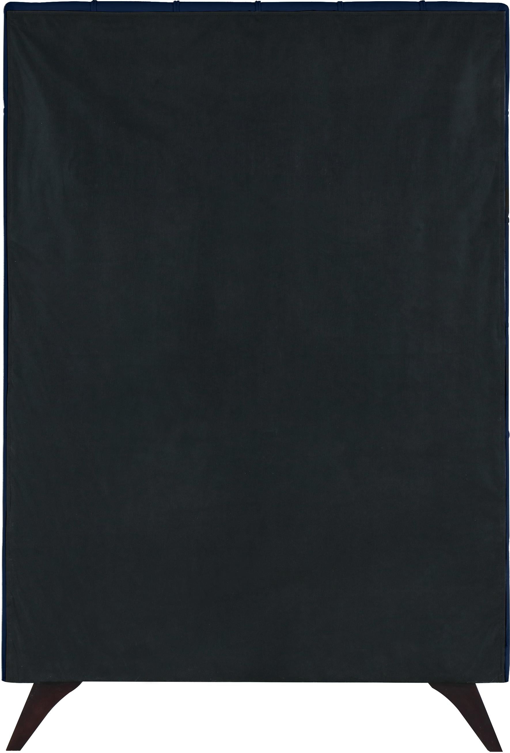Elly Navy Velvet Twin Bed - Luxury Home Furniture (MI)