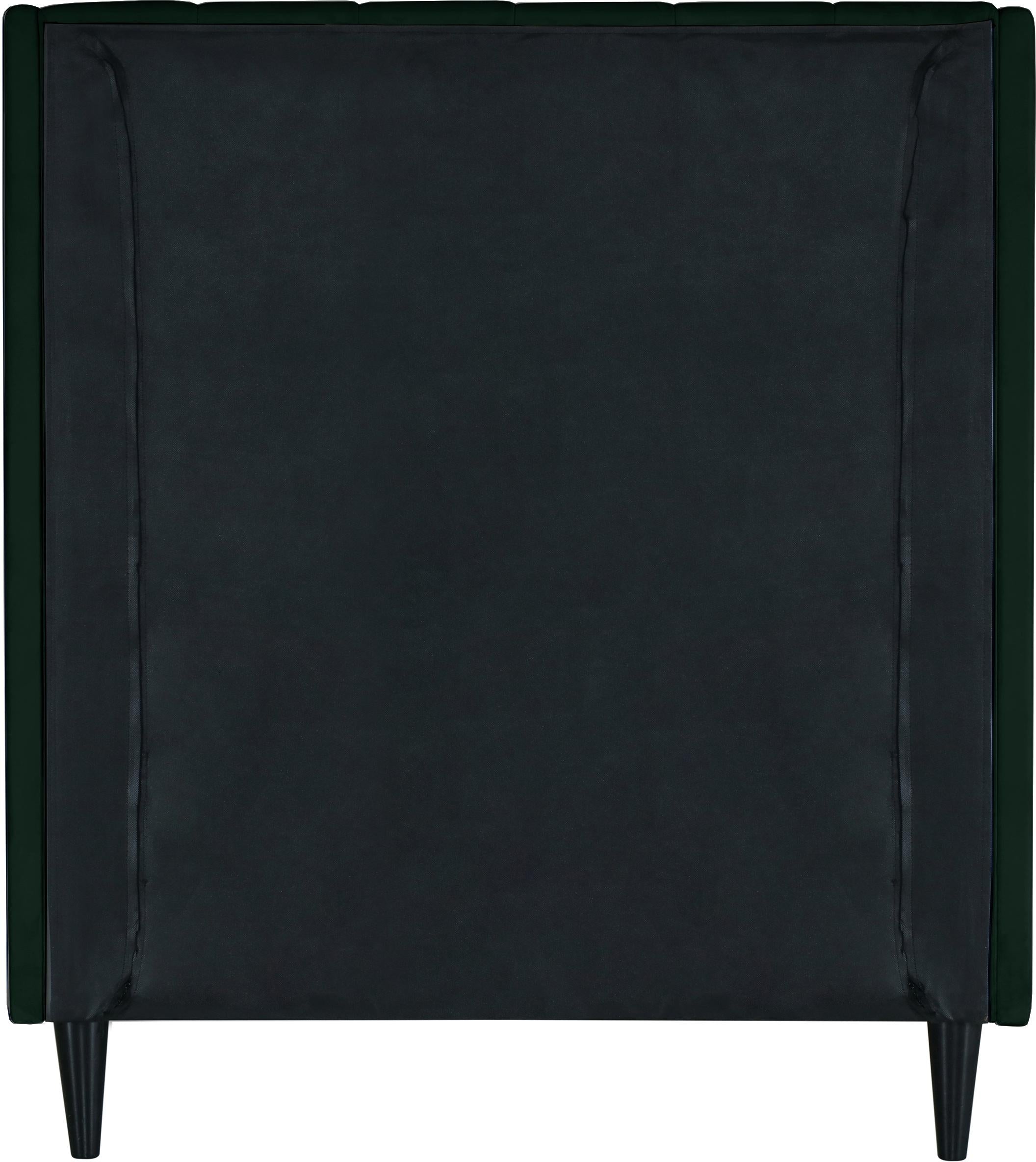 Eva Green Velvet Twin Bed