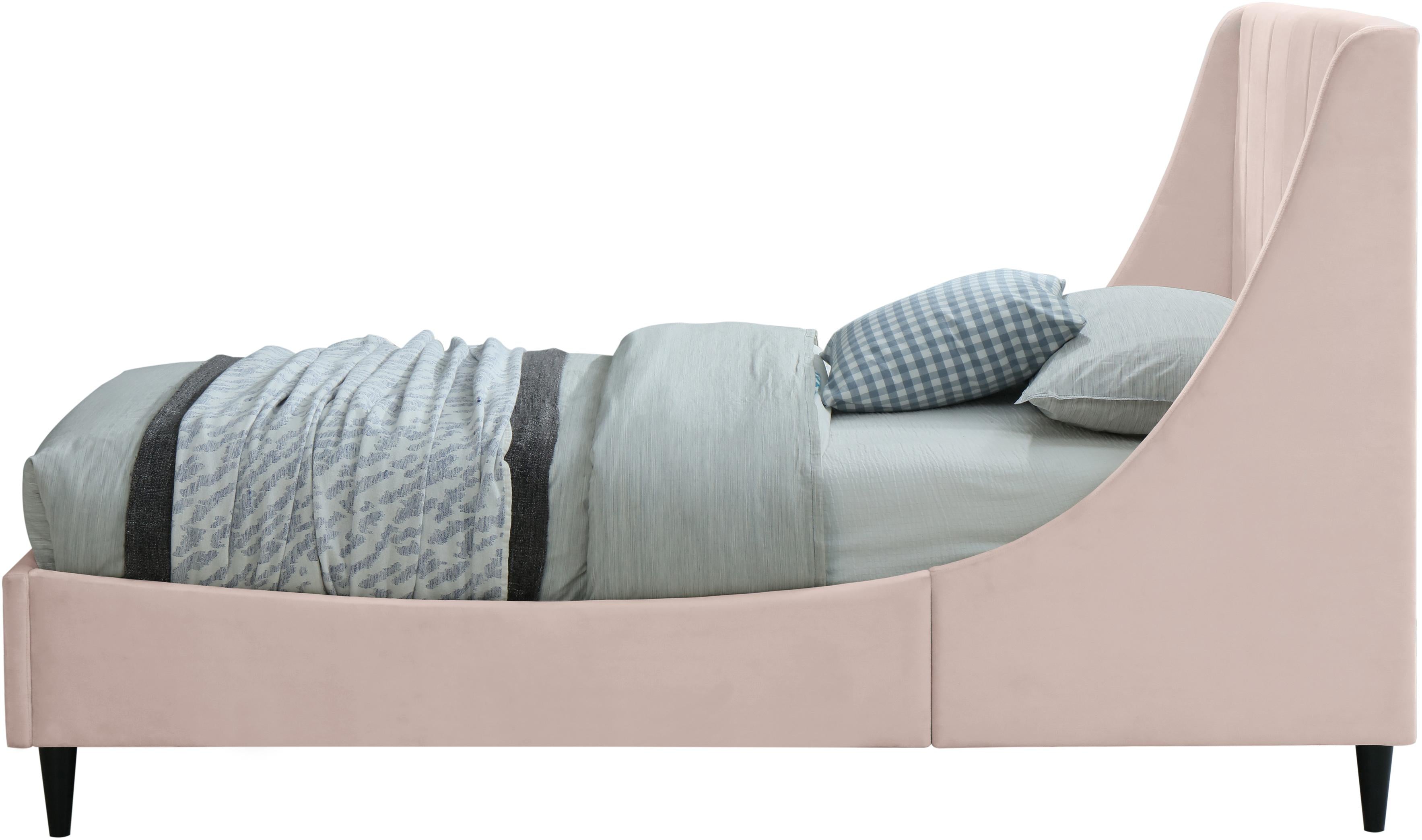 Eva Pink Velvet Twin Bed - Luxury Home Furniture (MI)