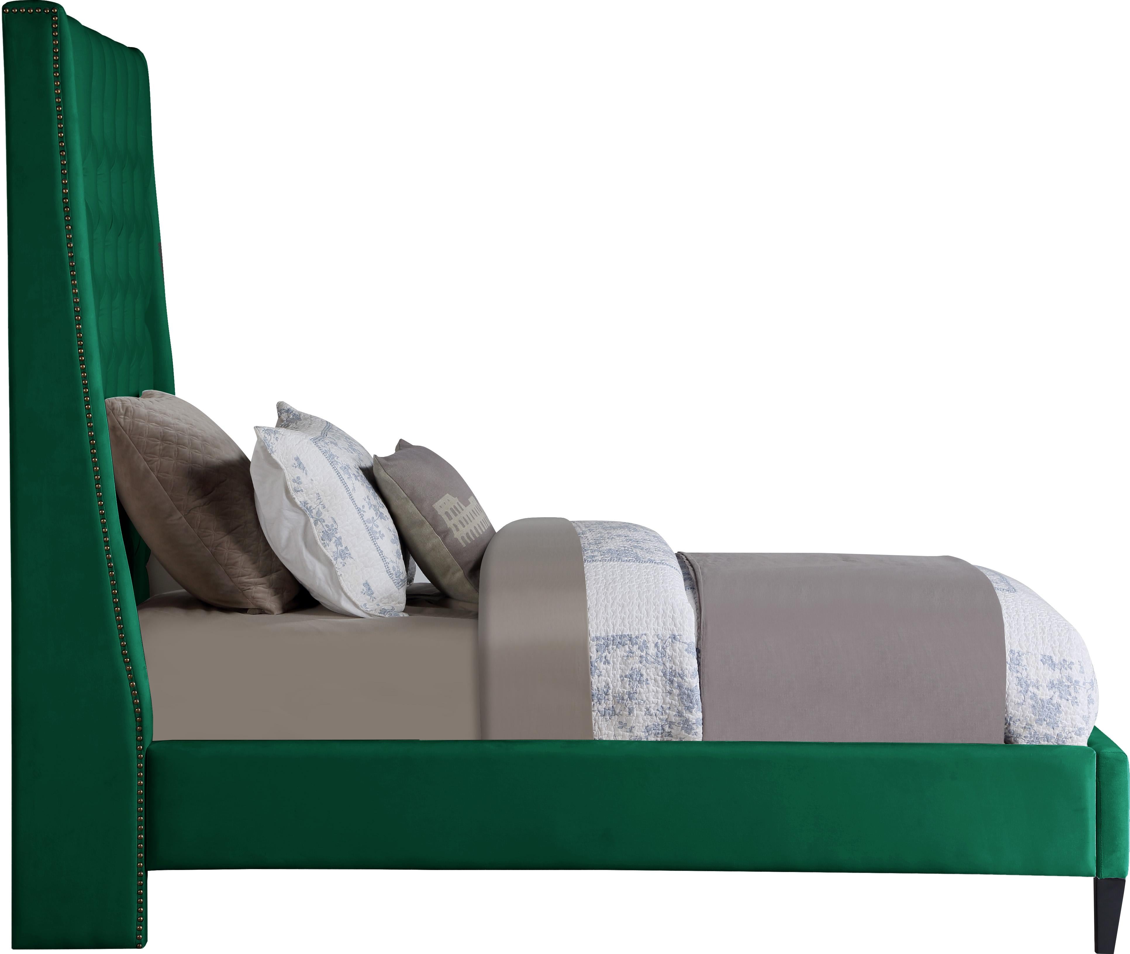 Fritz Green Velvet Twin Bed - Luxury Home Furniture (MI)
