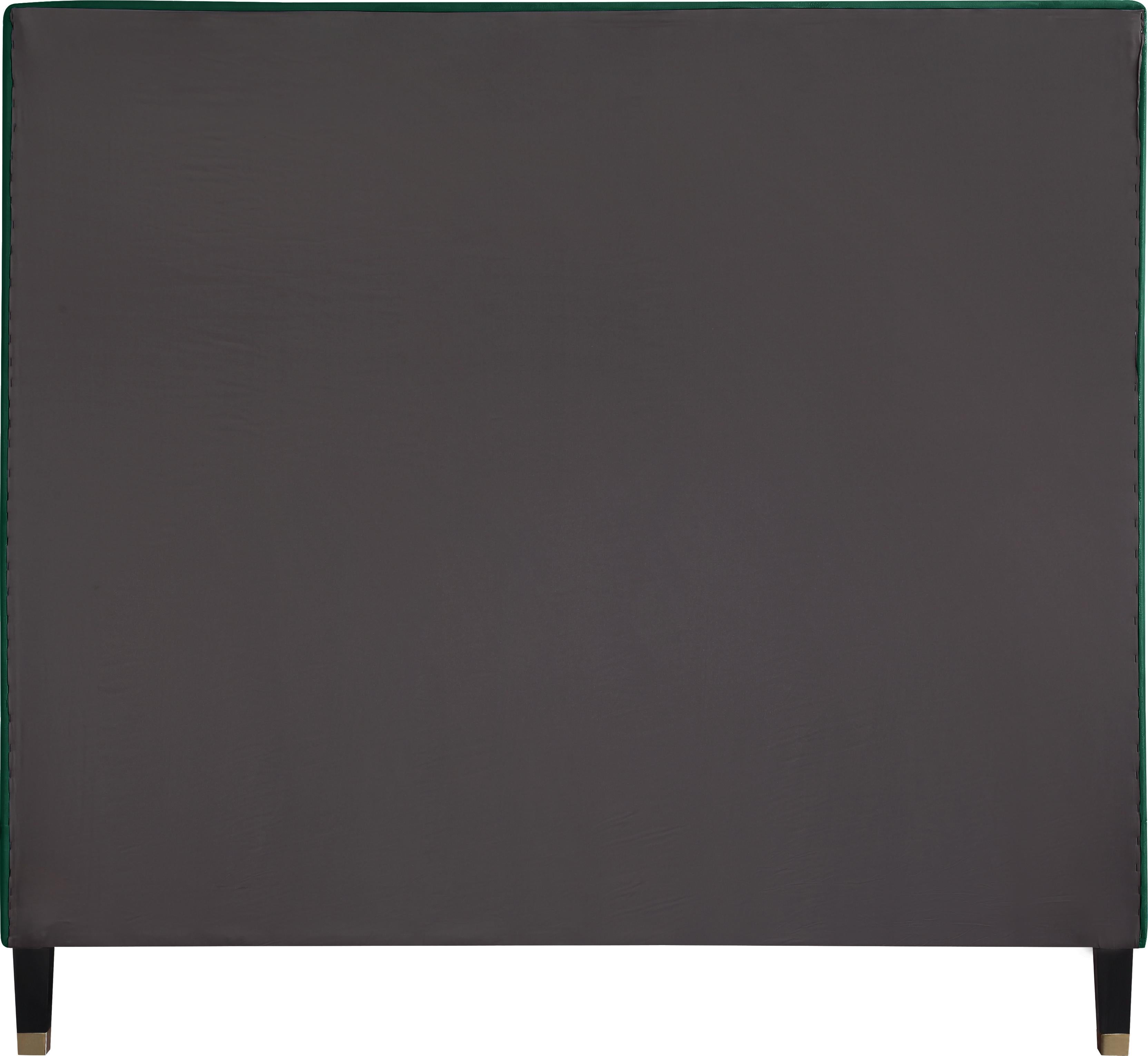 Harlie Green Velvet King Bed - Luxury Home Furniture (MI)